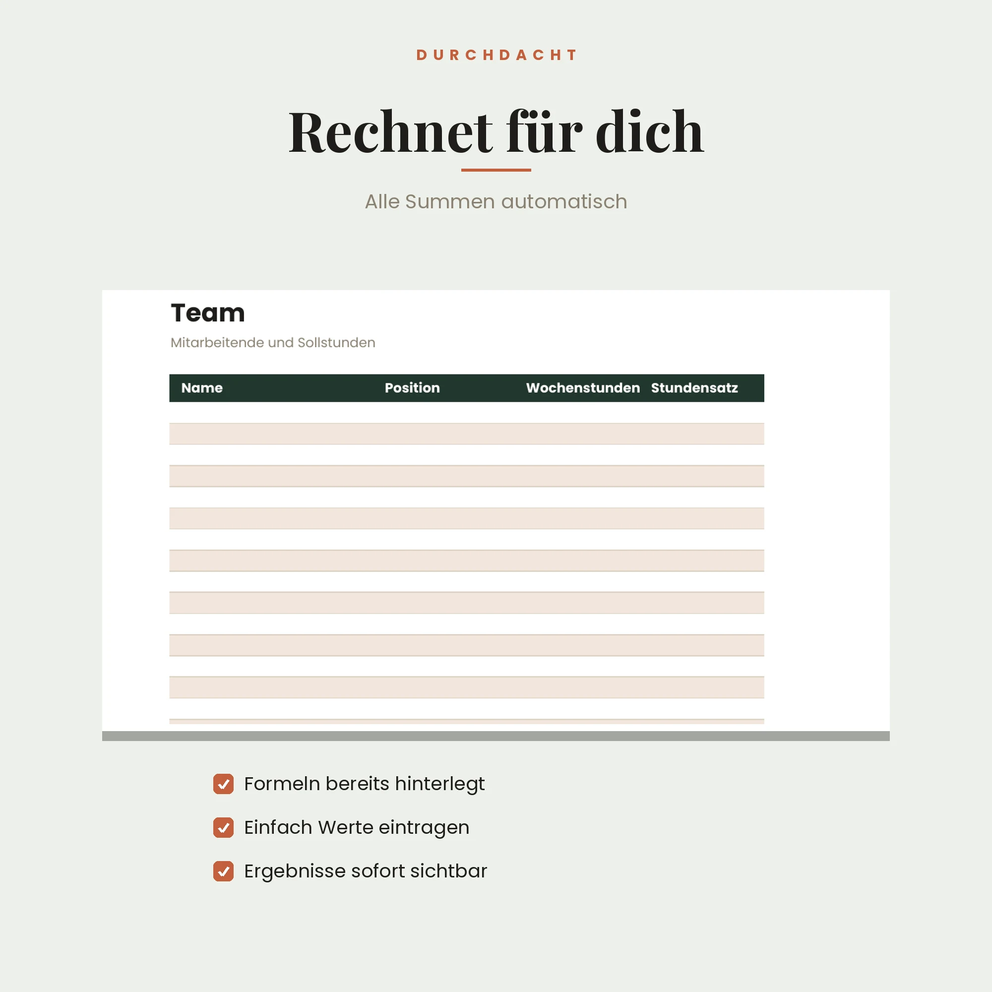 Schichtplaner & Dienstplan – Detailansicht