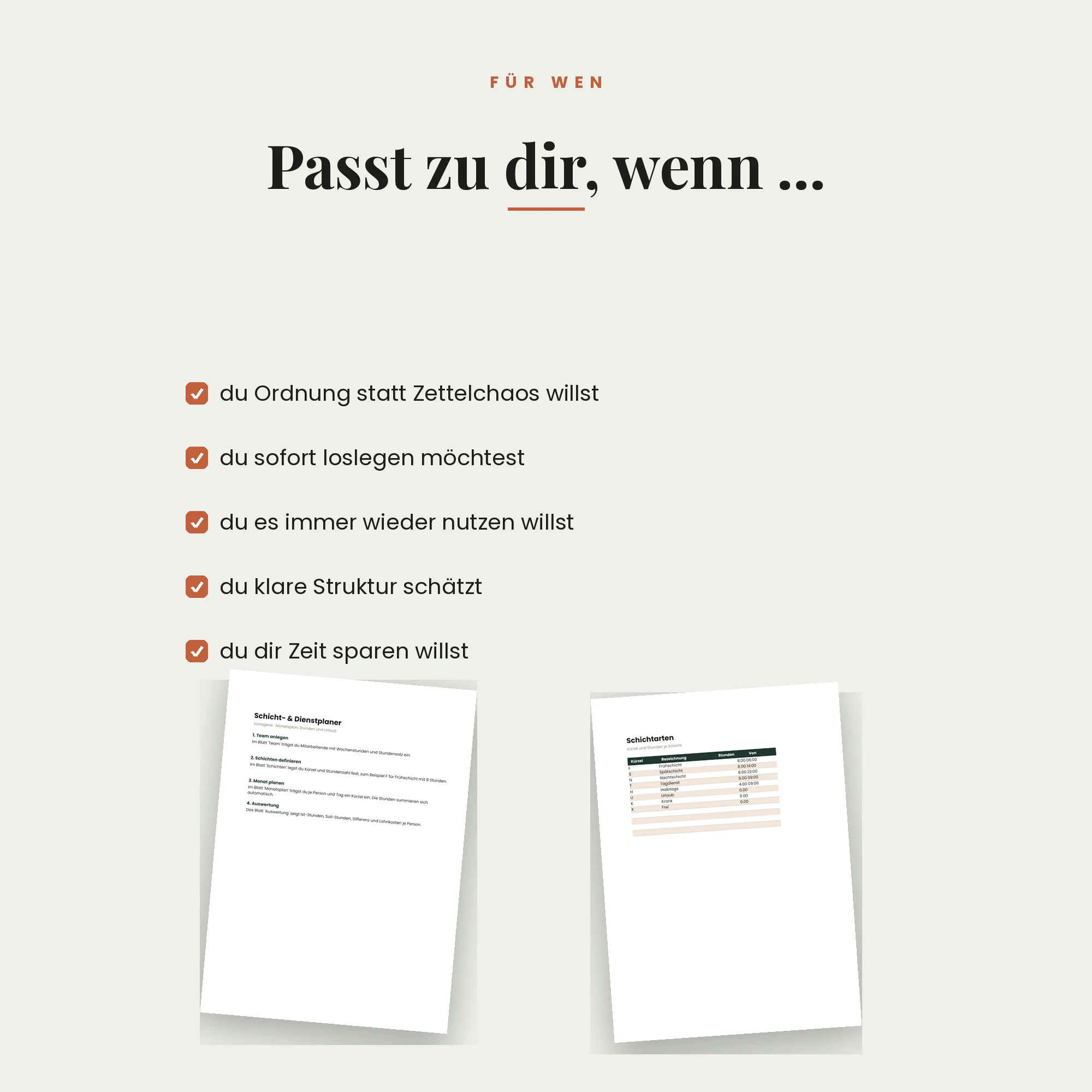 Schichtplaner & Dienstplan – für wen die Vorlage passt