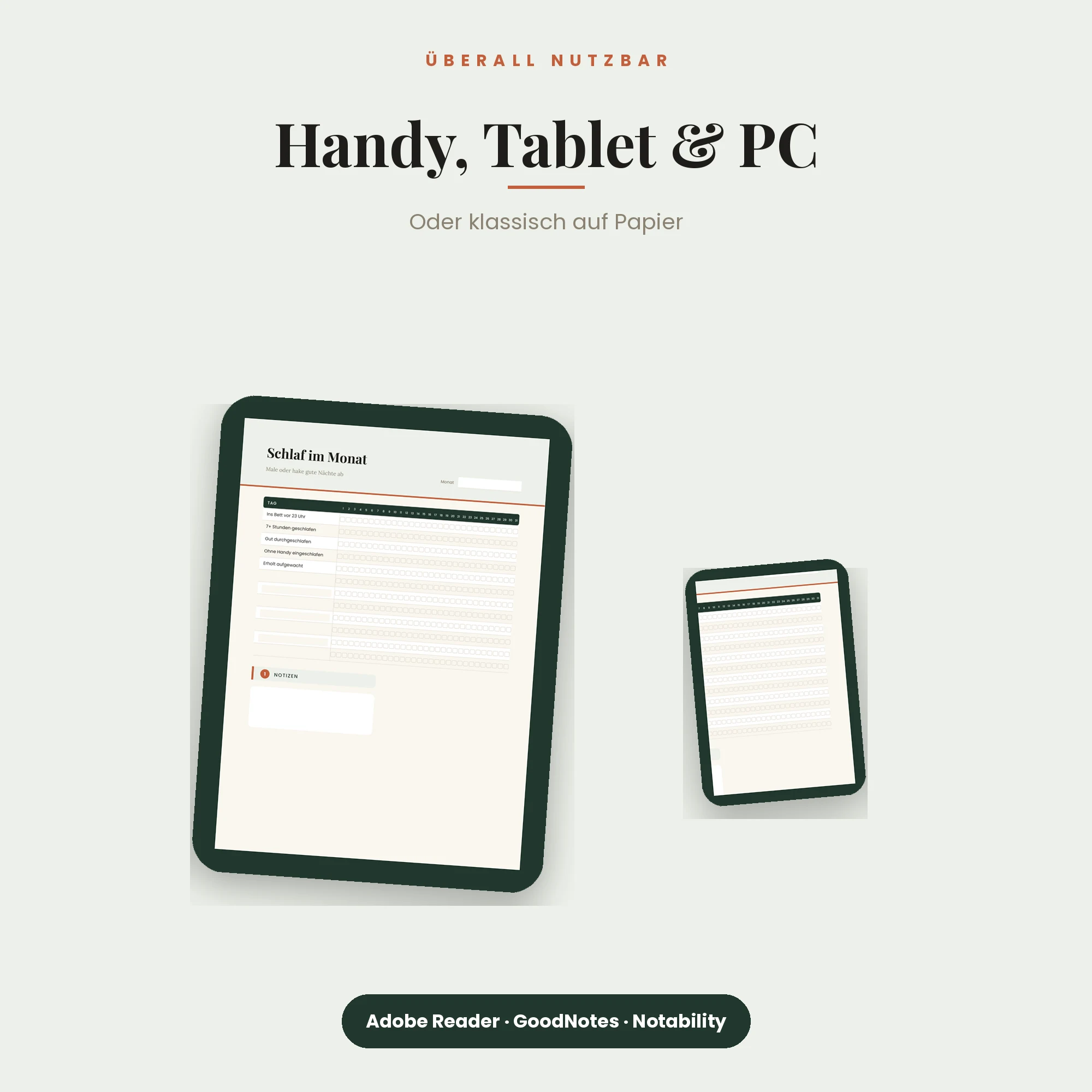 Schlaf-Tracker – auf Smartphone, Tablet und PC