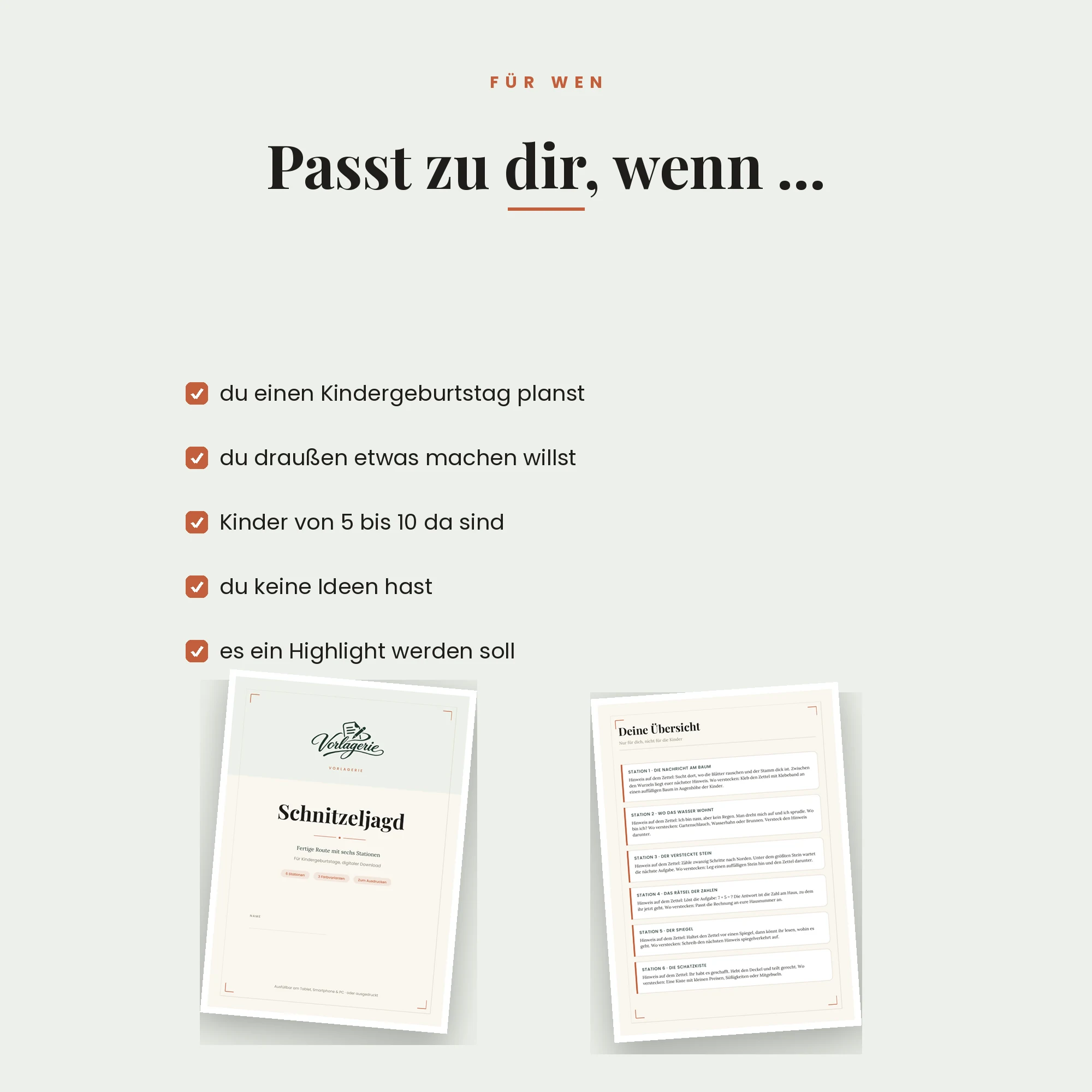 Schnitzeljagd – für wen es passt