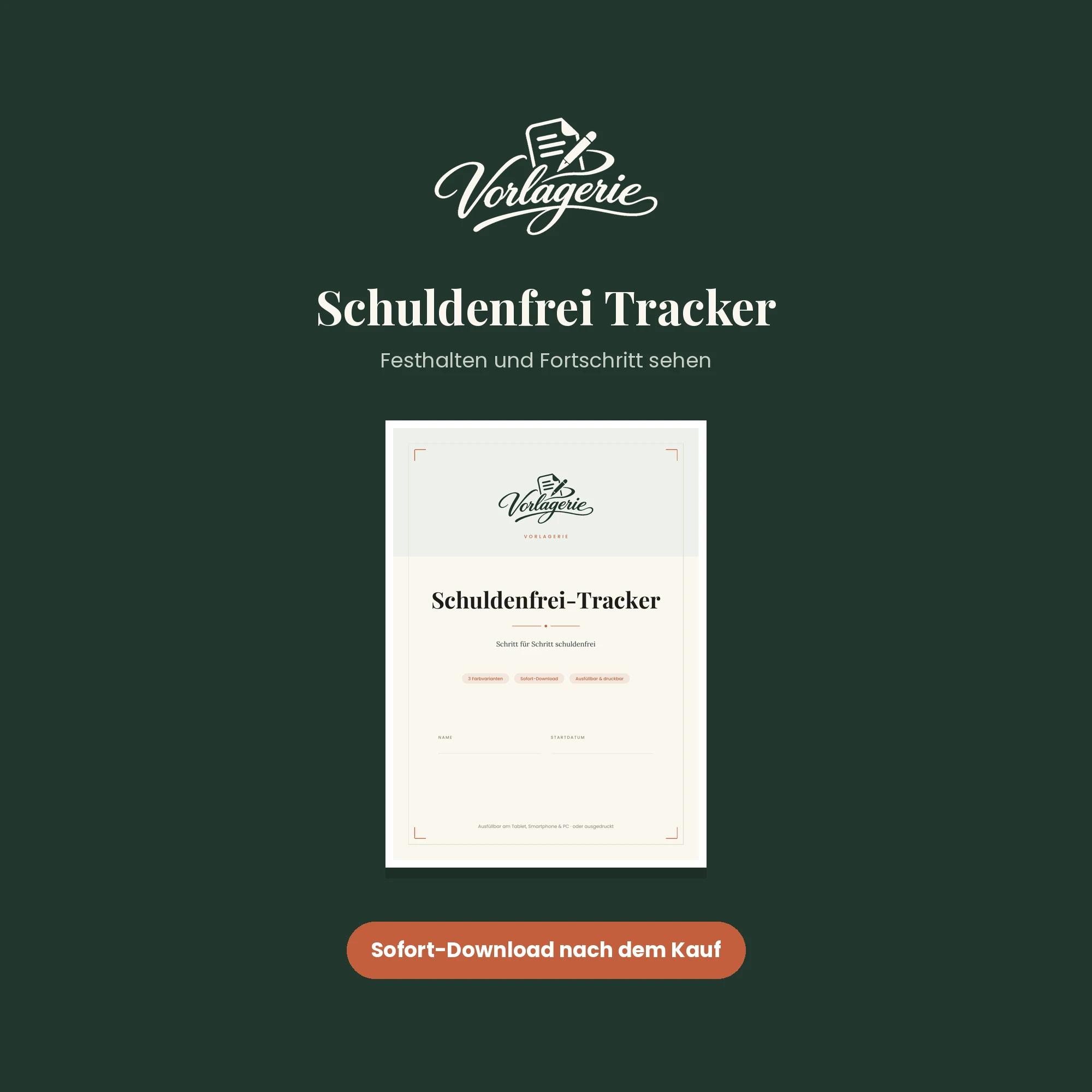 Schuldenfrei-Tracker – Vorlagerie
