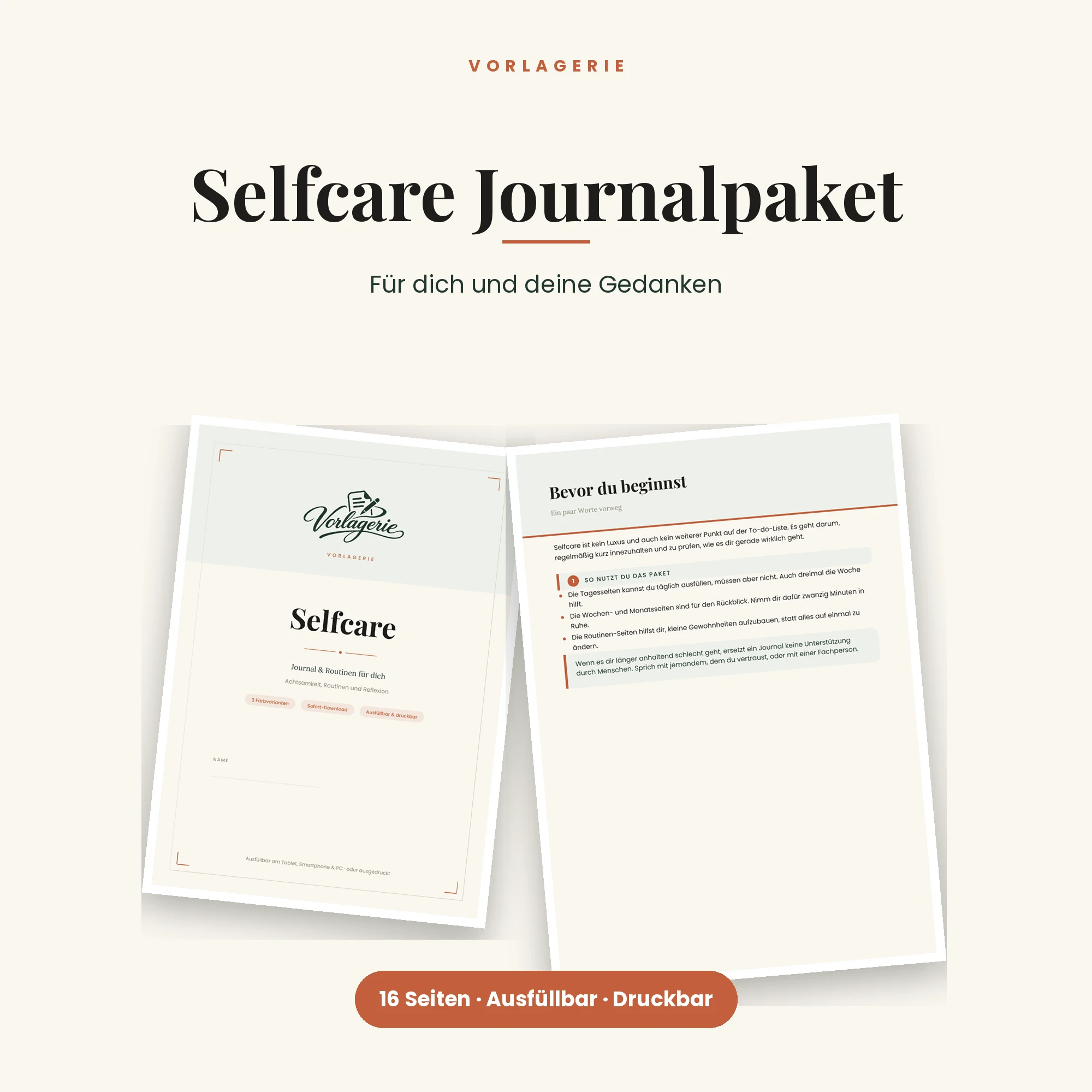 Selfcare-Journal Komplettpaket – Titelbild