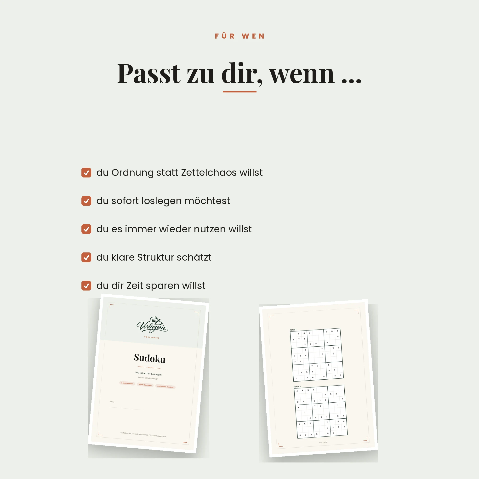 Sudoku-Heft mit 100 Rätseln – für wen die Vorlage passt
