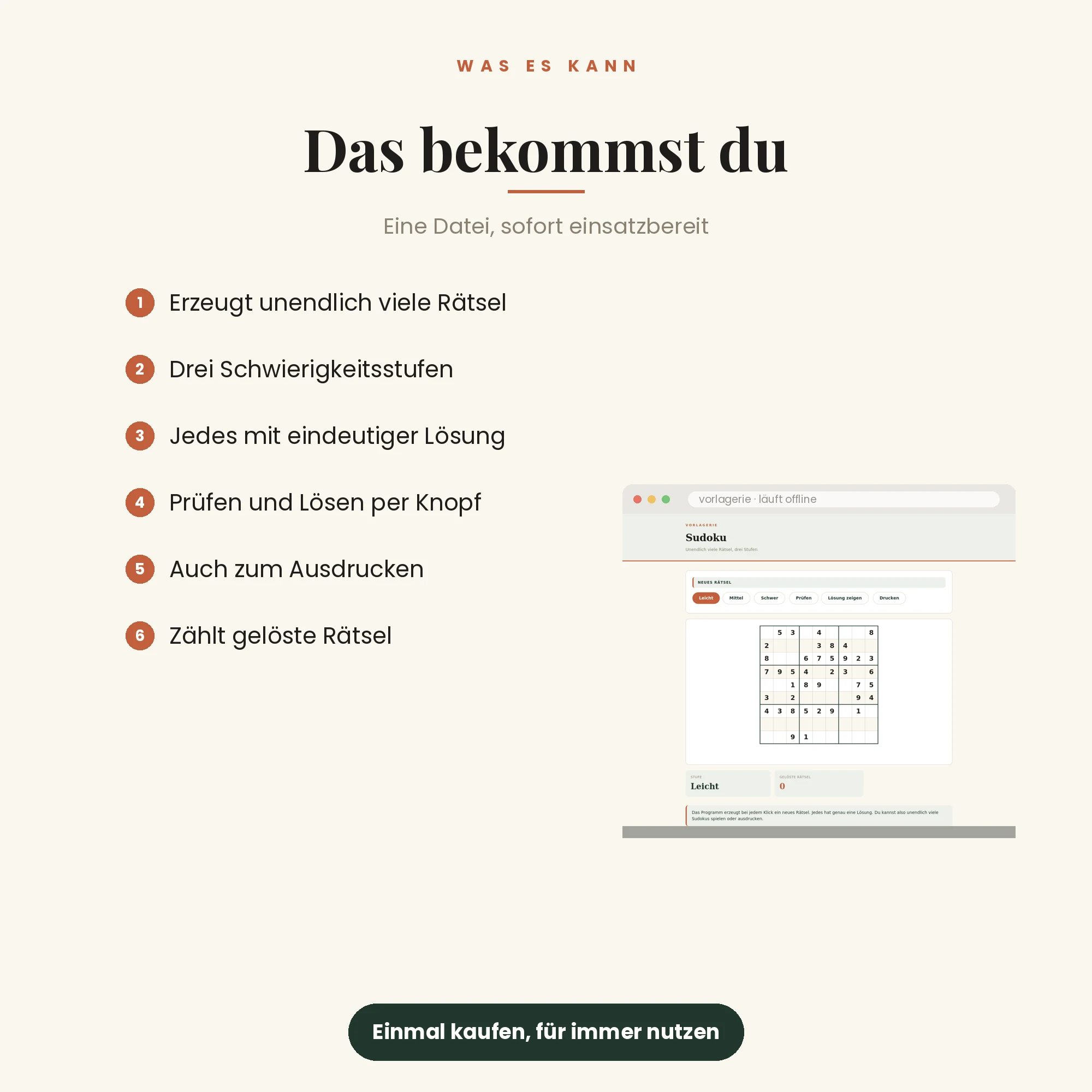 Sudoku – das ist enthalten