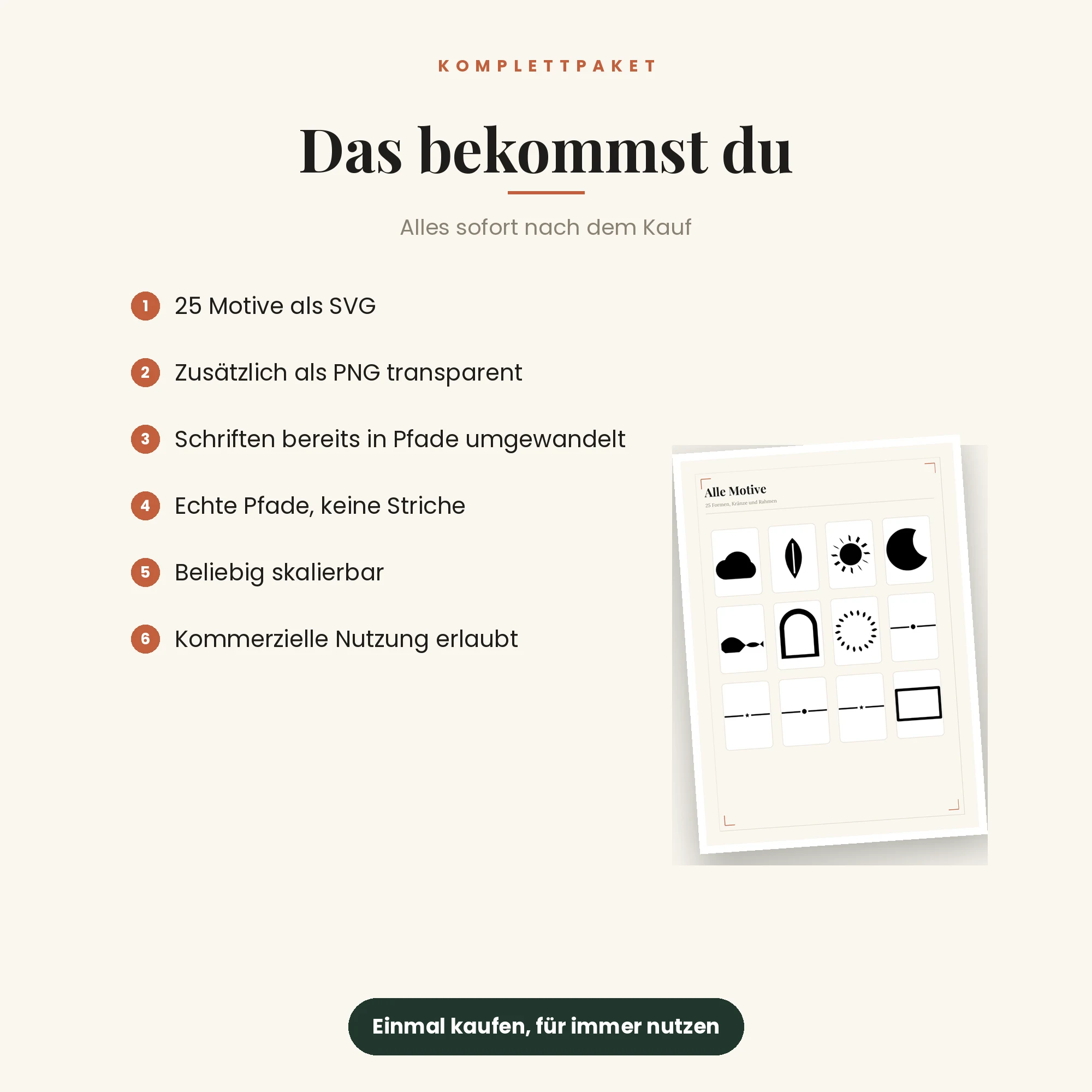 Formen-SVG – das ist enthalten