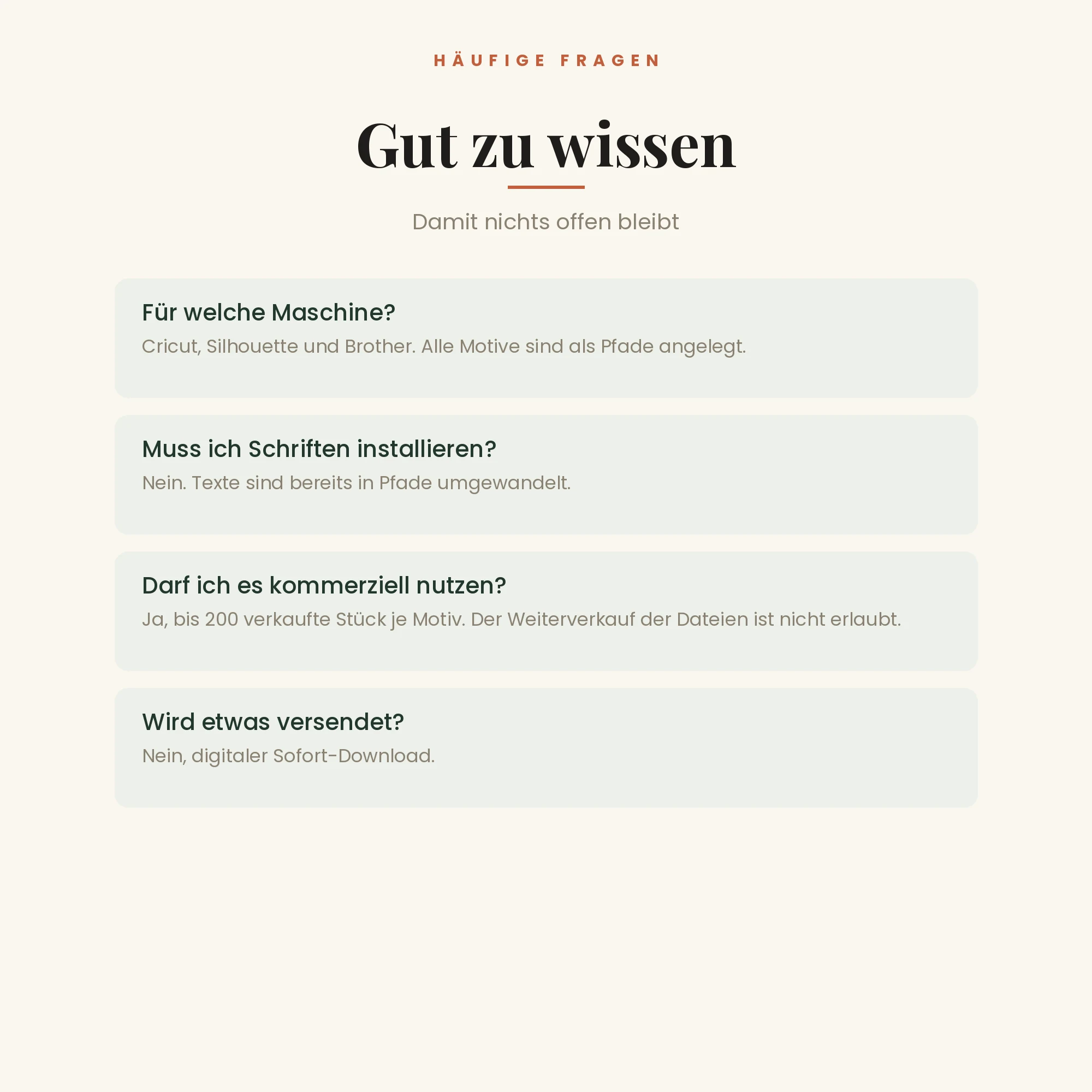 Monogramm-SVG – häufige Fragen