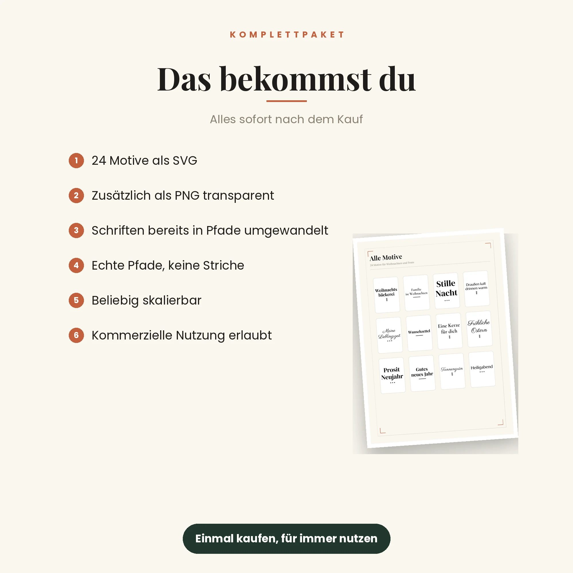 Weihnachts-SVG – das ist enthalten