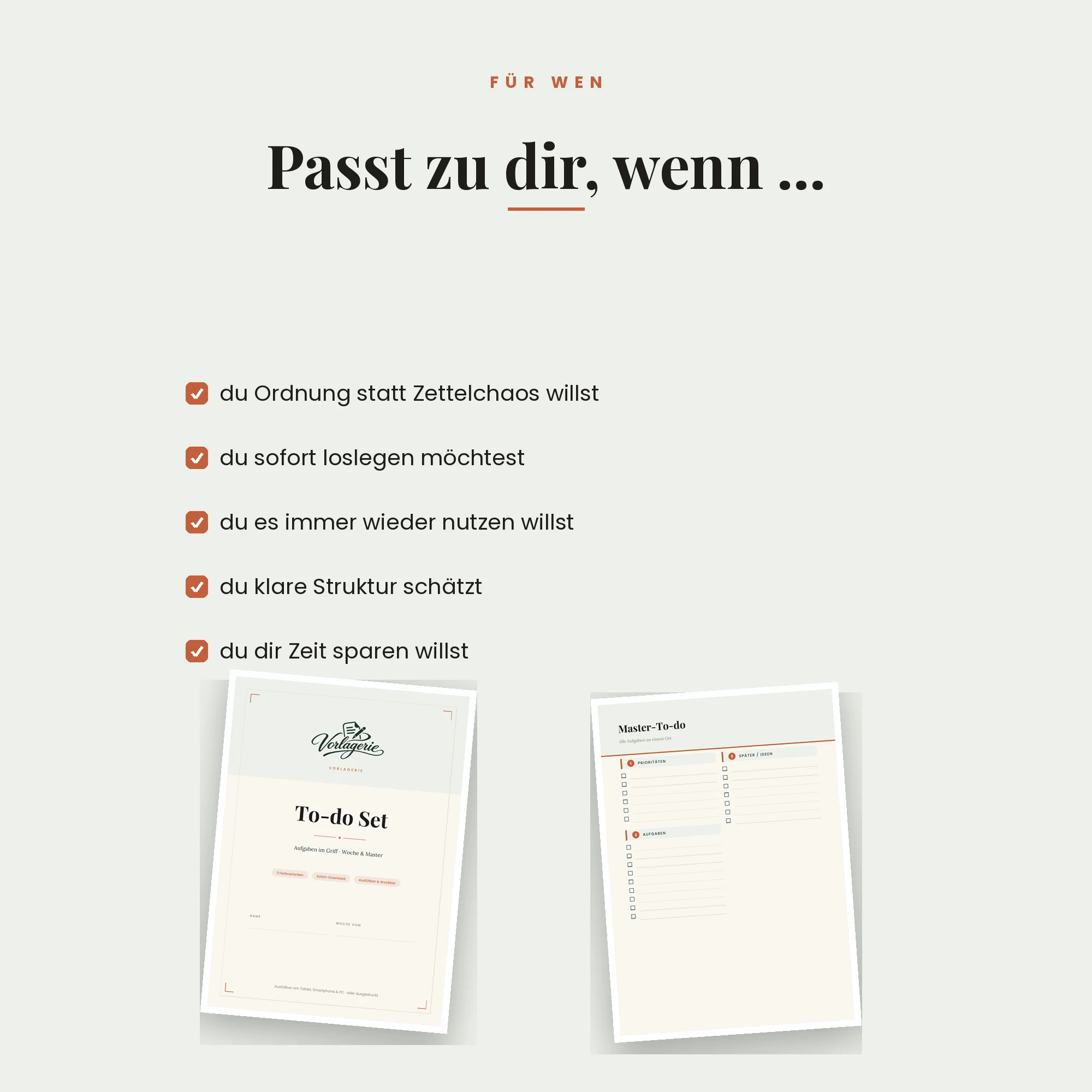 To-do Set – für wen die Vorlage passt