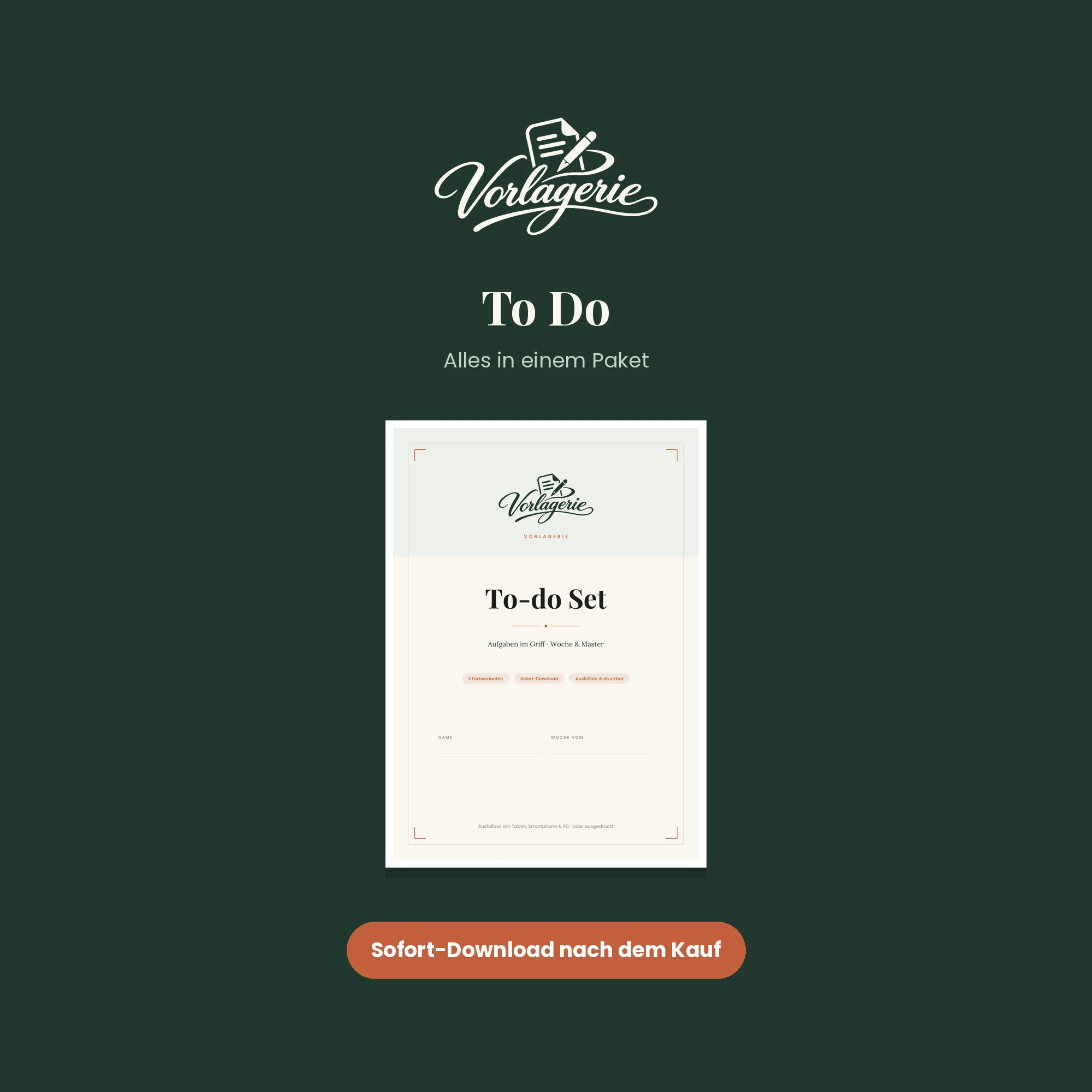 To-do Set – Vorlagerie