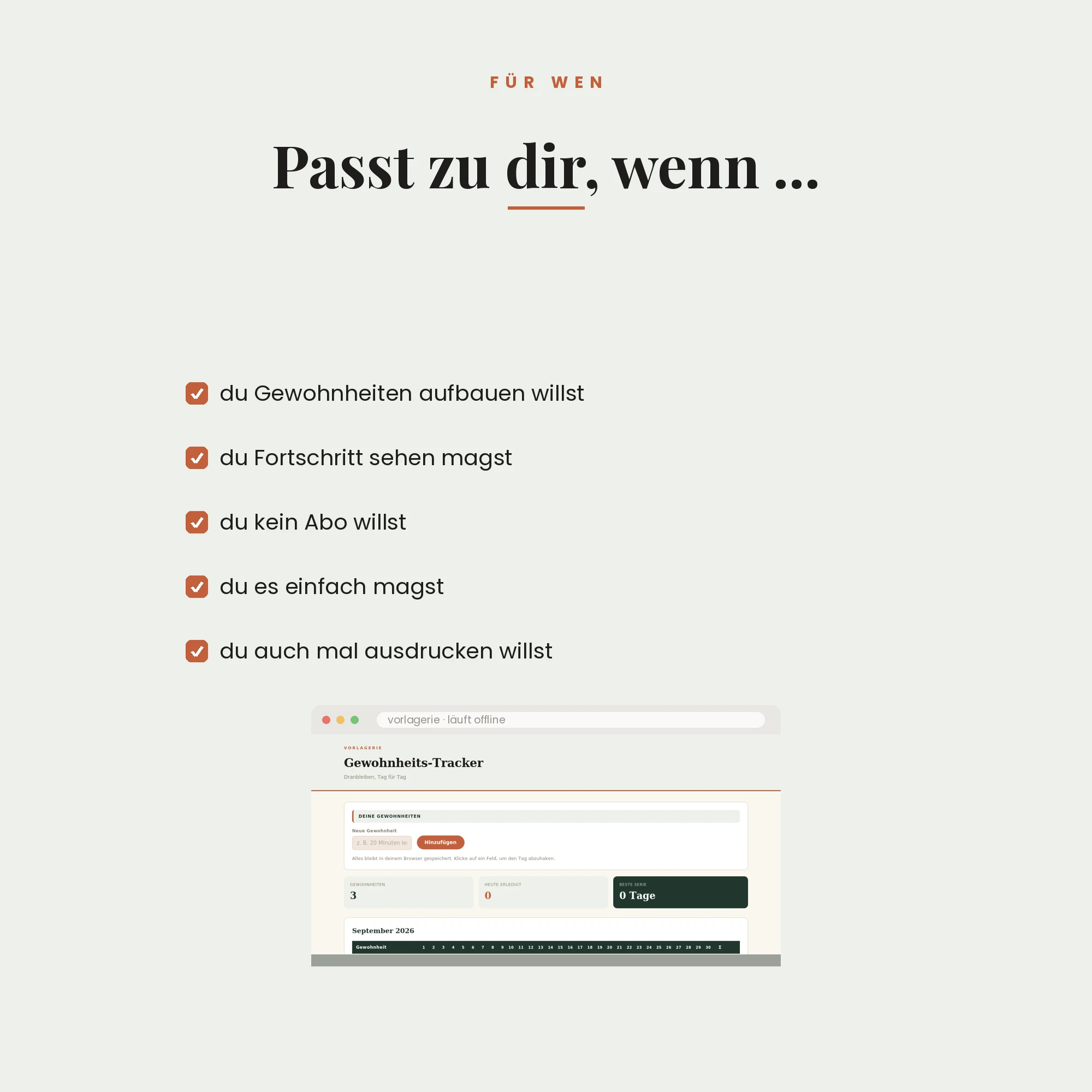 Gewohnheits-Tracker (Programm) – für wen es passt