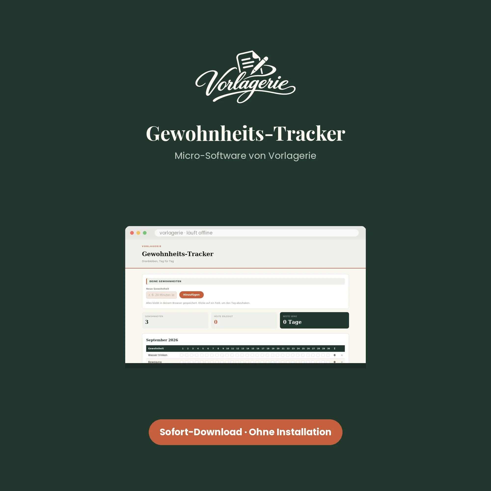 Gewohnheits-Tracker (Programm) – Vorlagerie