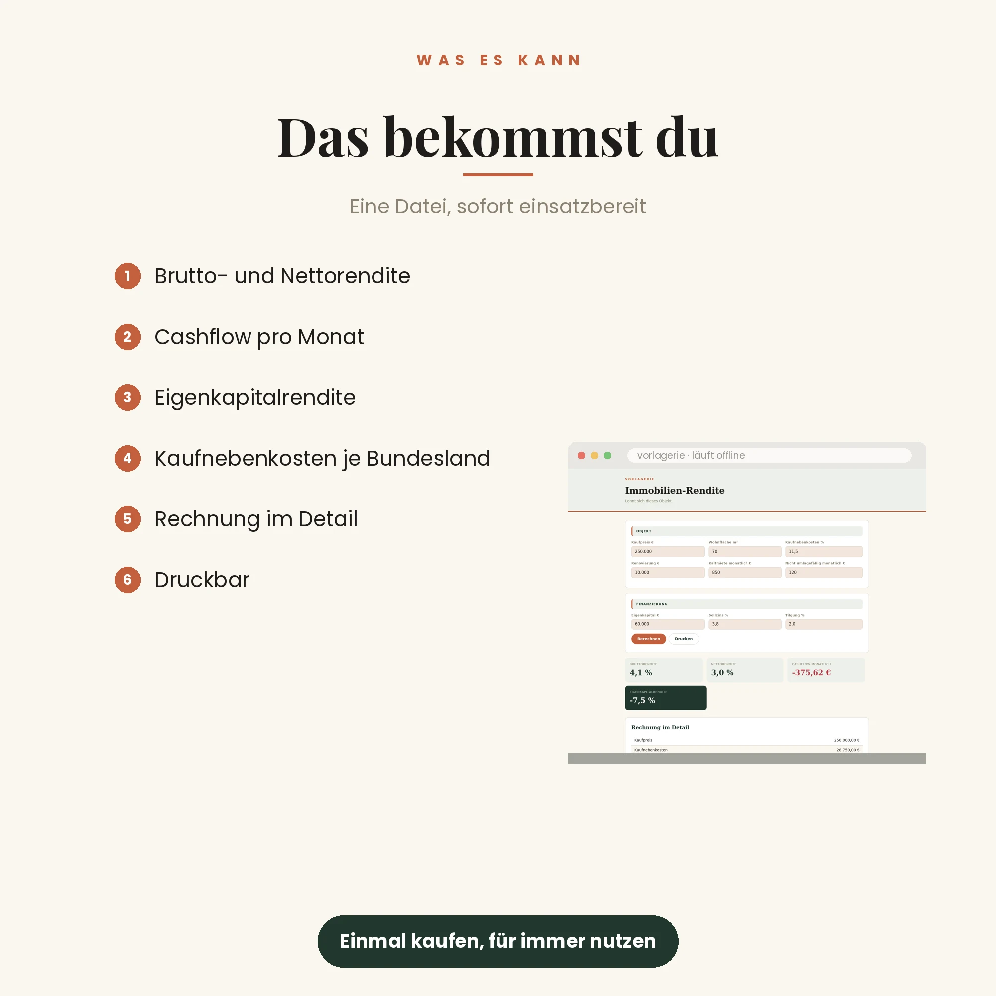Immobilien-Renditerechner – das kann das Programm