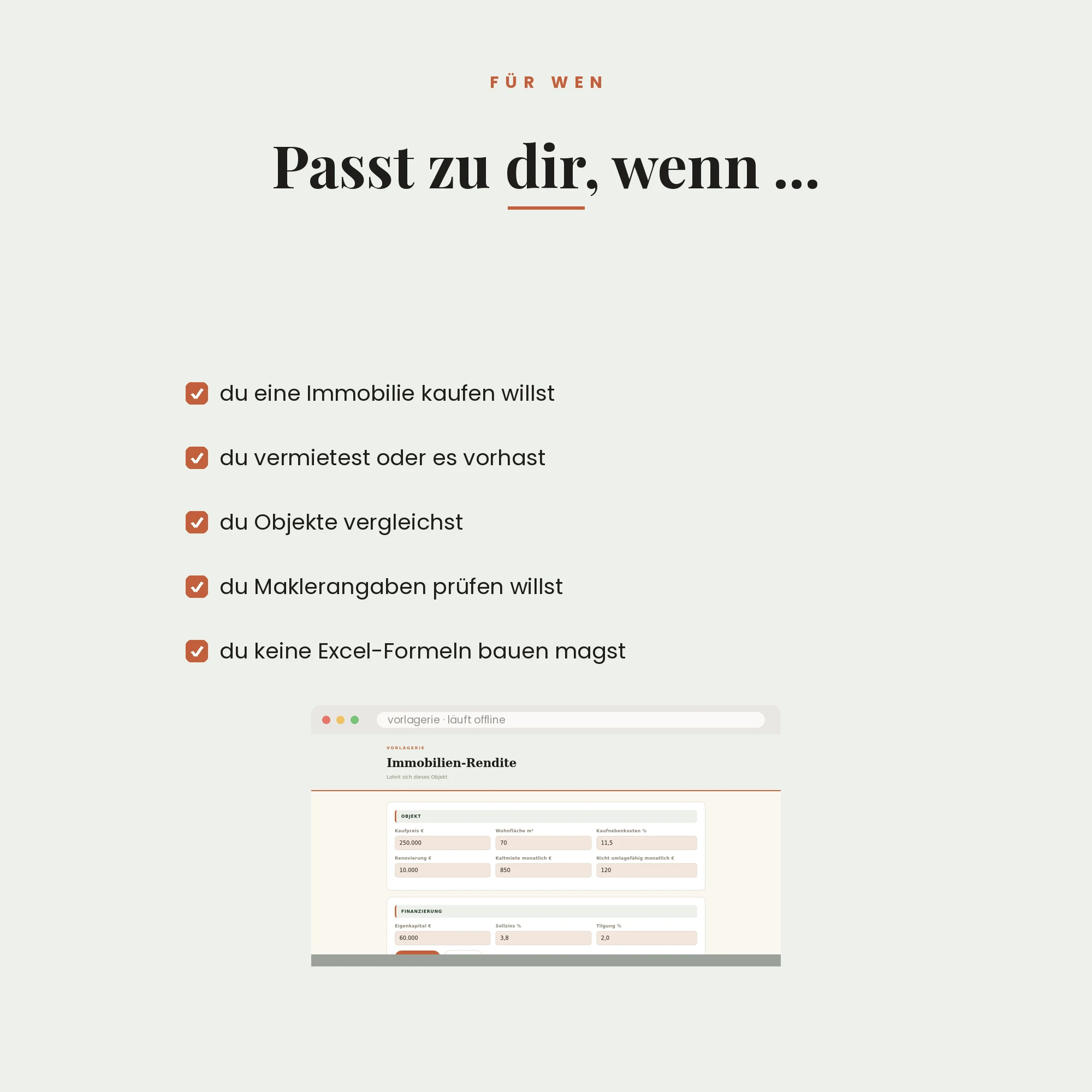 Immobilien-Renditerechner – für wen es passt