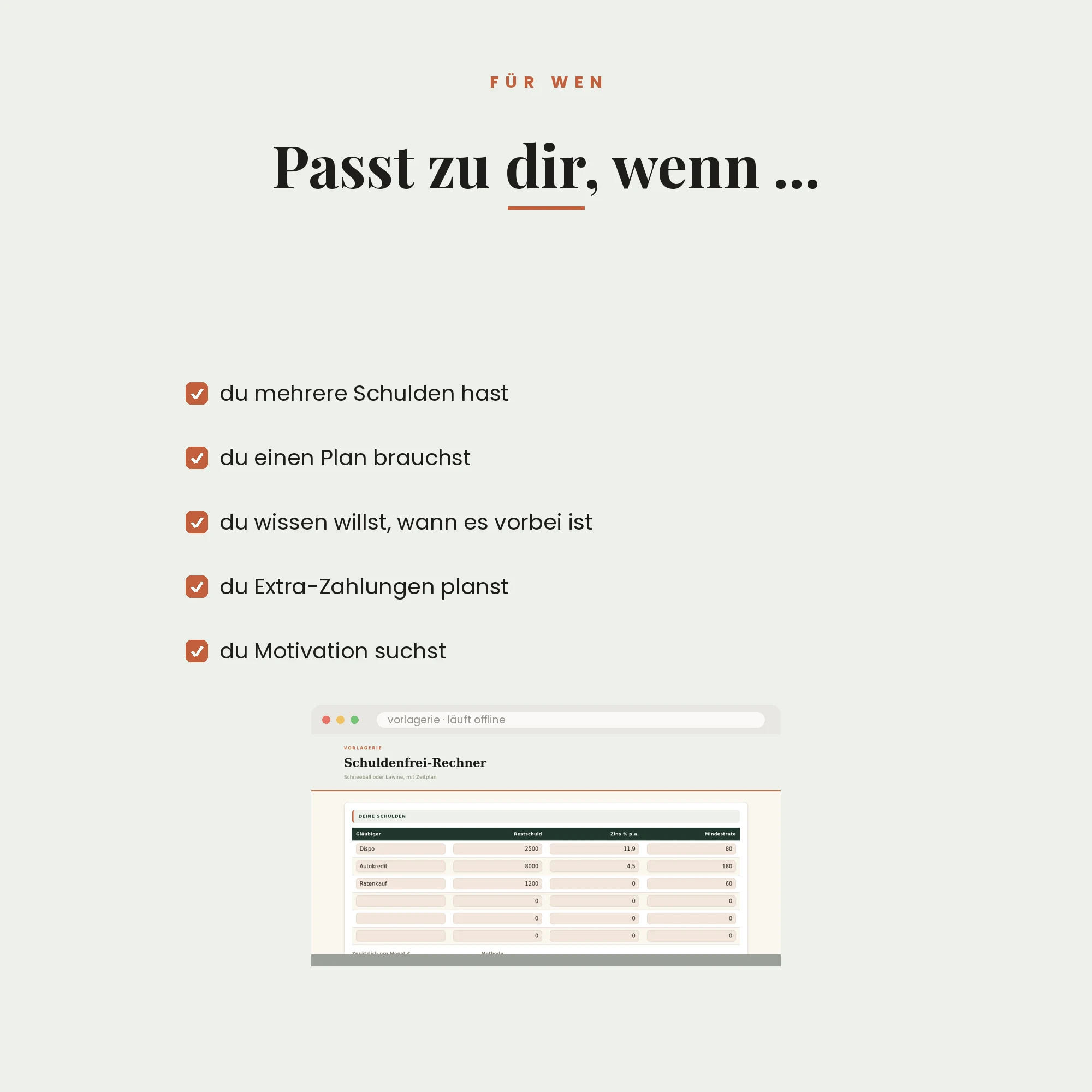 Schuldenfrei-Rechner – für wen es passt