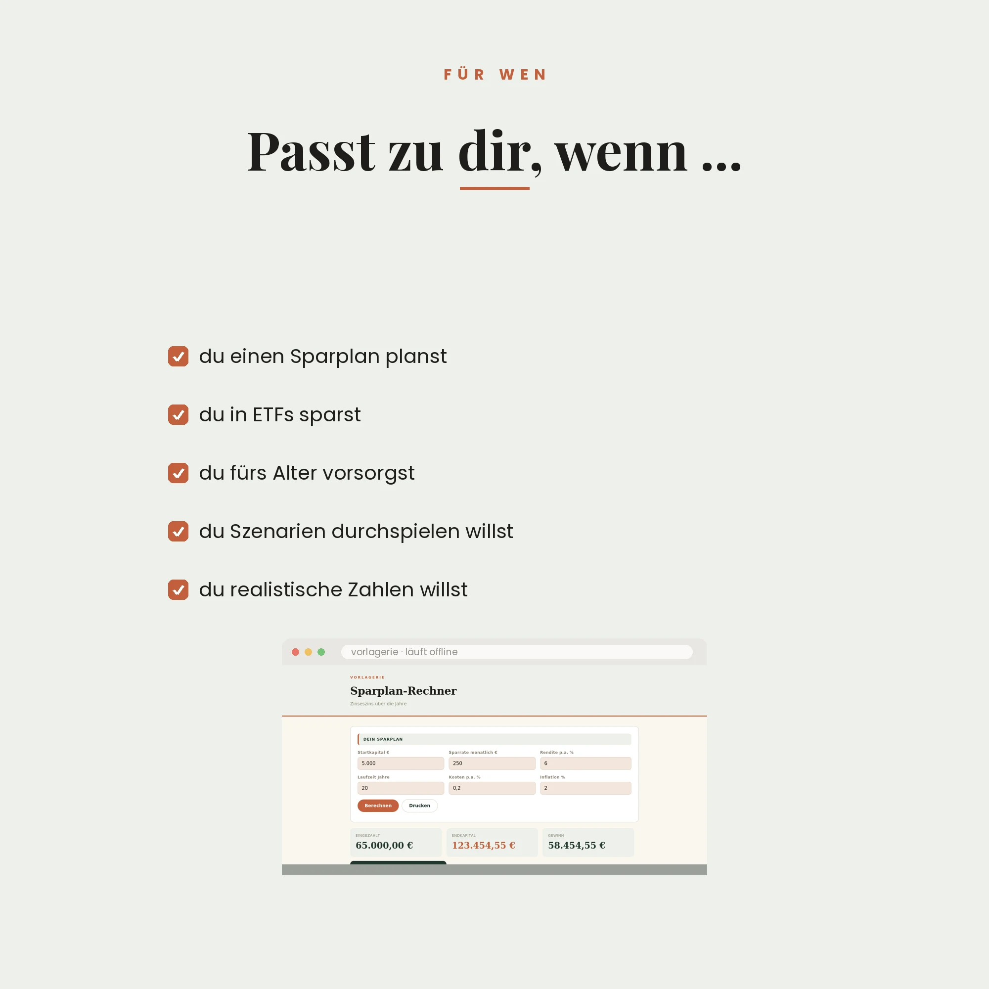 Sparplan-Rechner (Programm) – für wen es passt