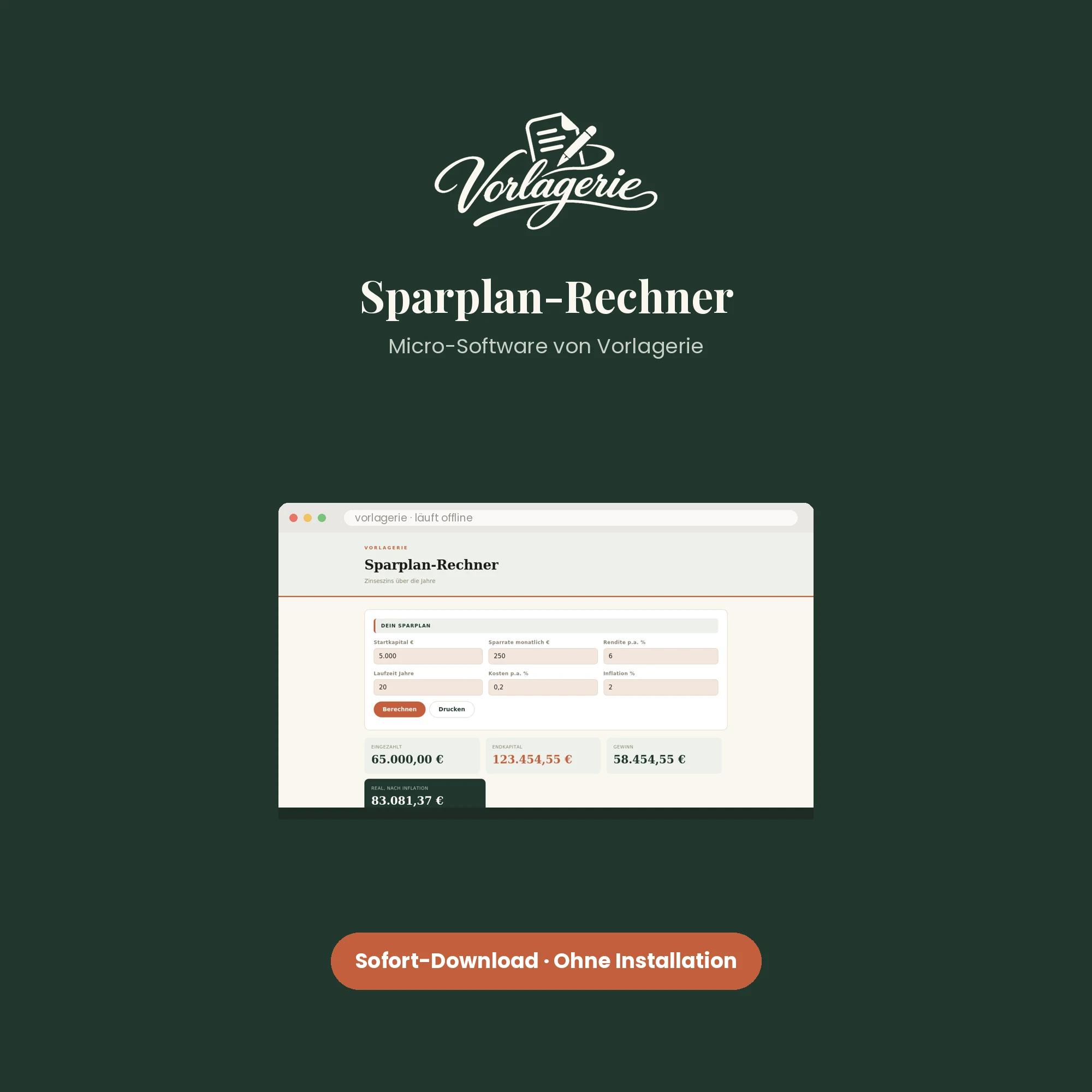 Sparplan-Rechner (Programm) – Vorlagerie