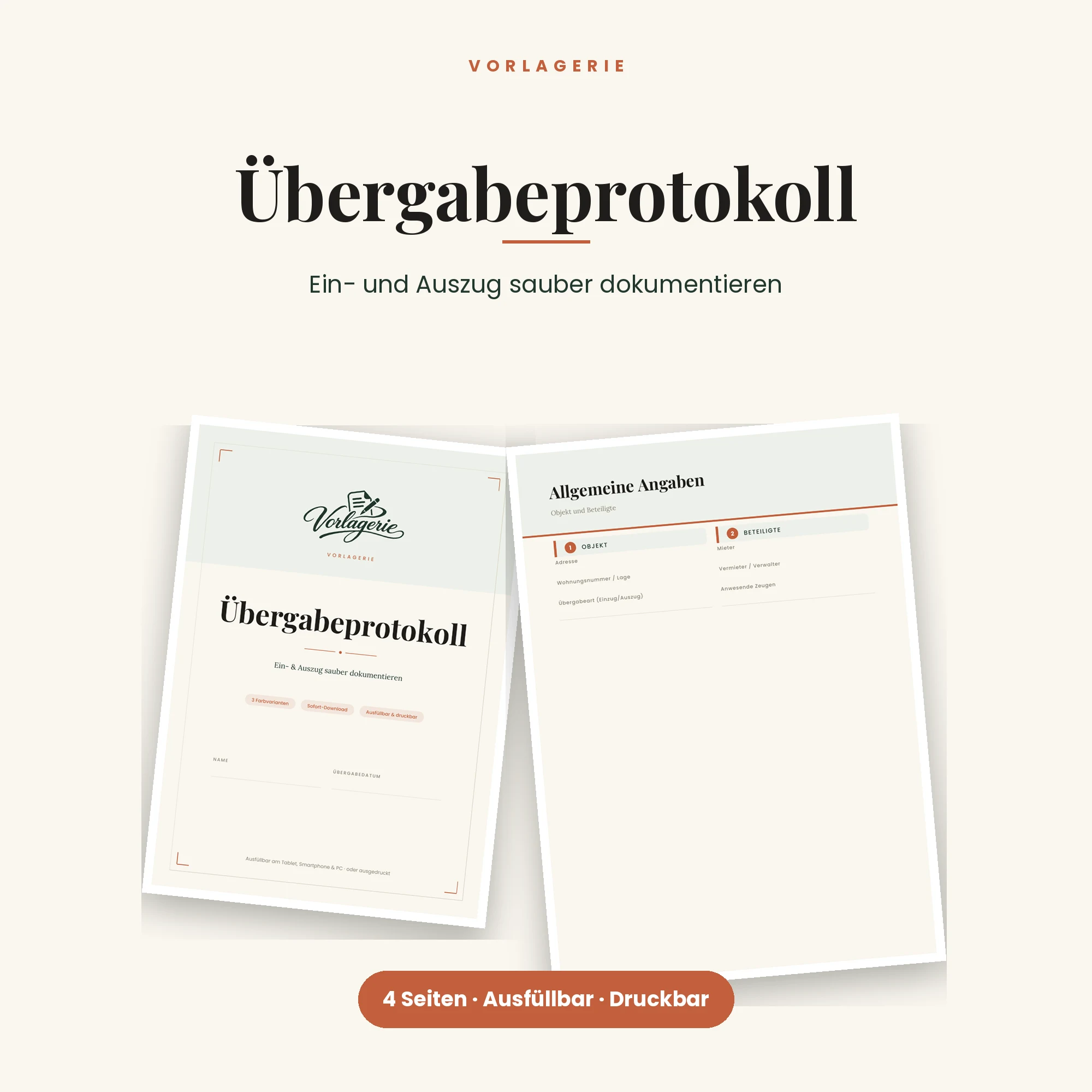 Wohnungsübergabeprotokoll – Titelbild
