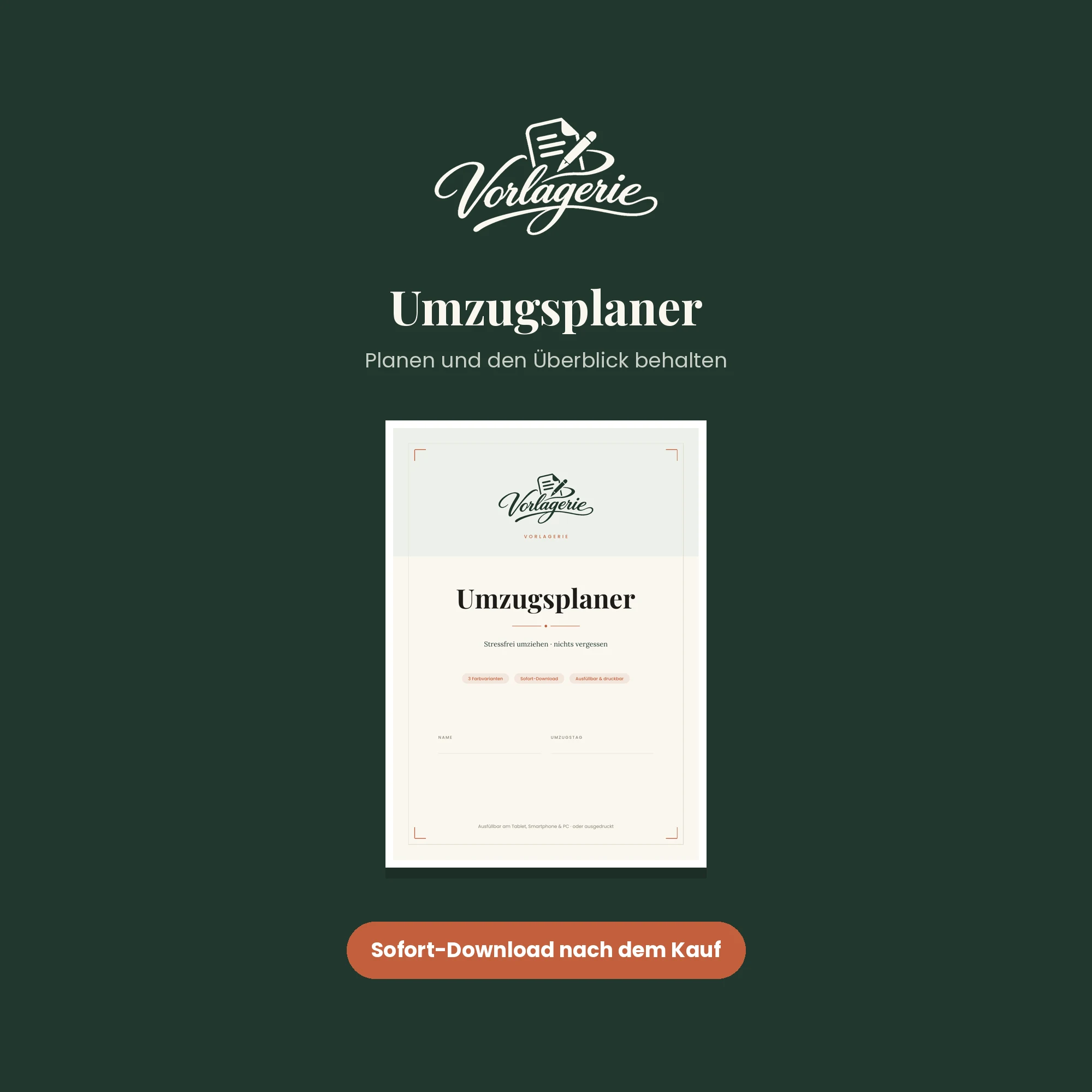 Umzugsplaner – Vorlagerie