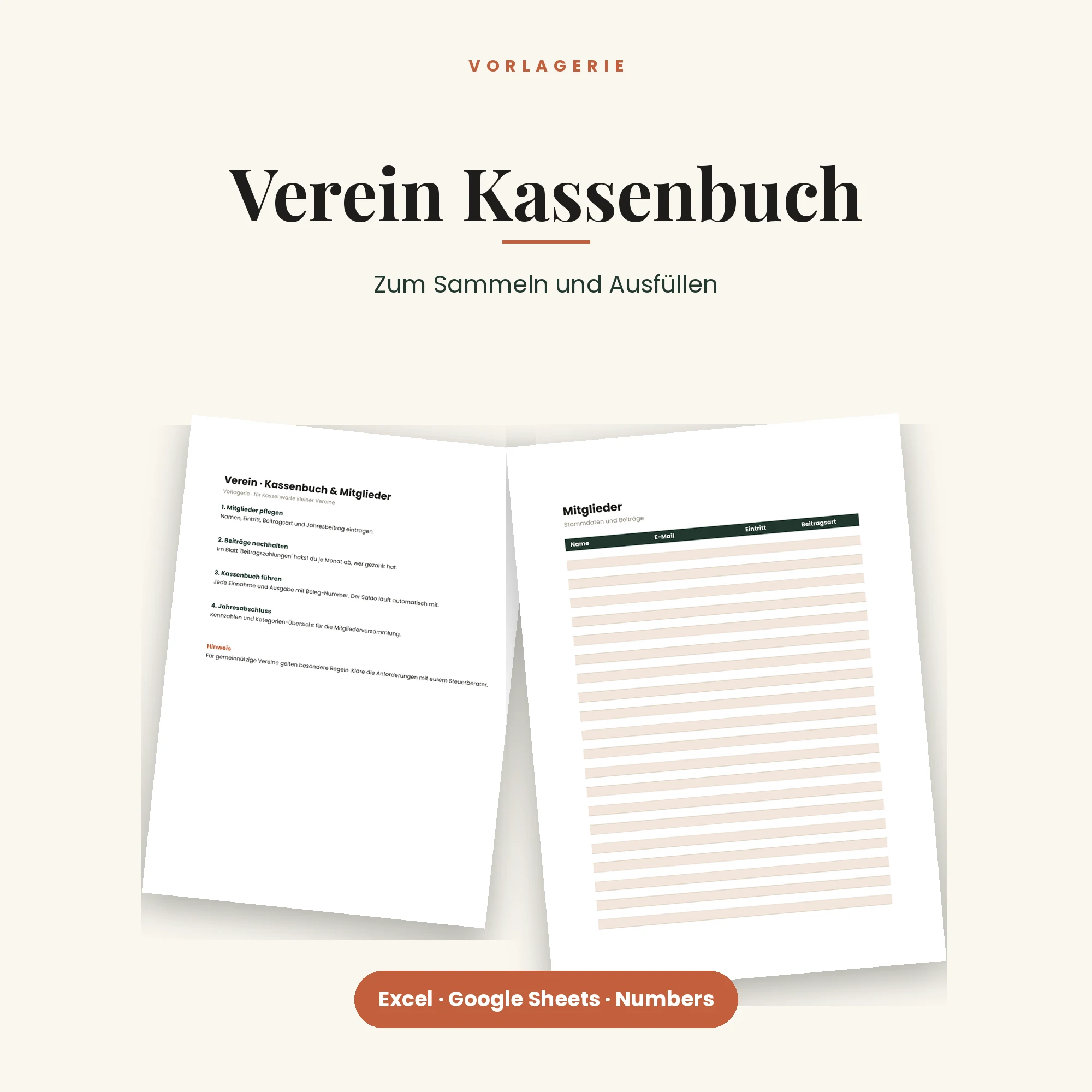 Verein · Kassenbuch & Mitglieder – Titelbild