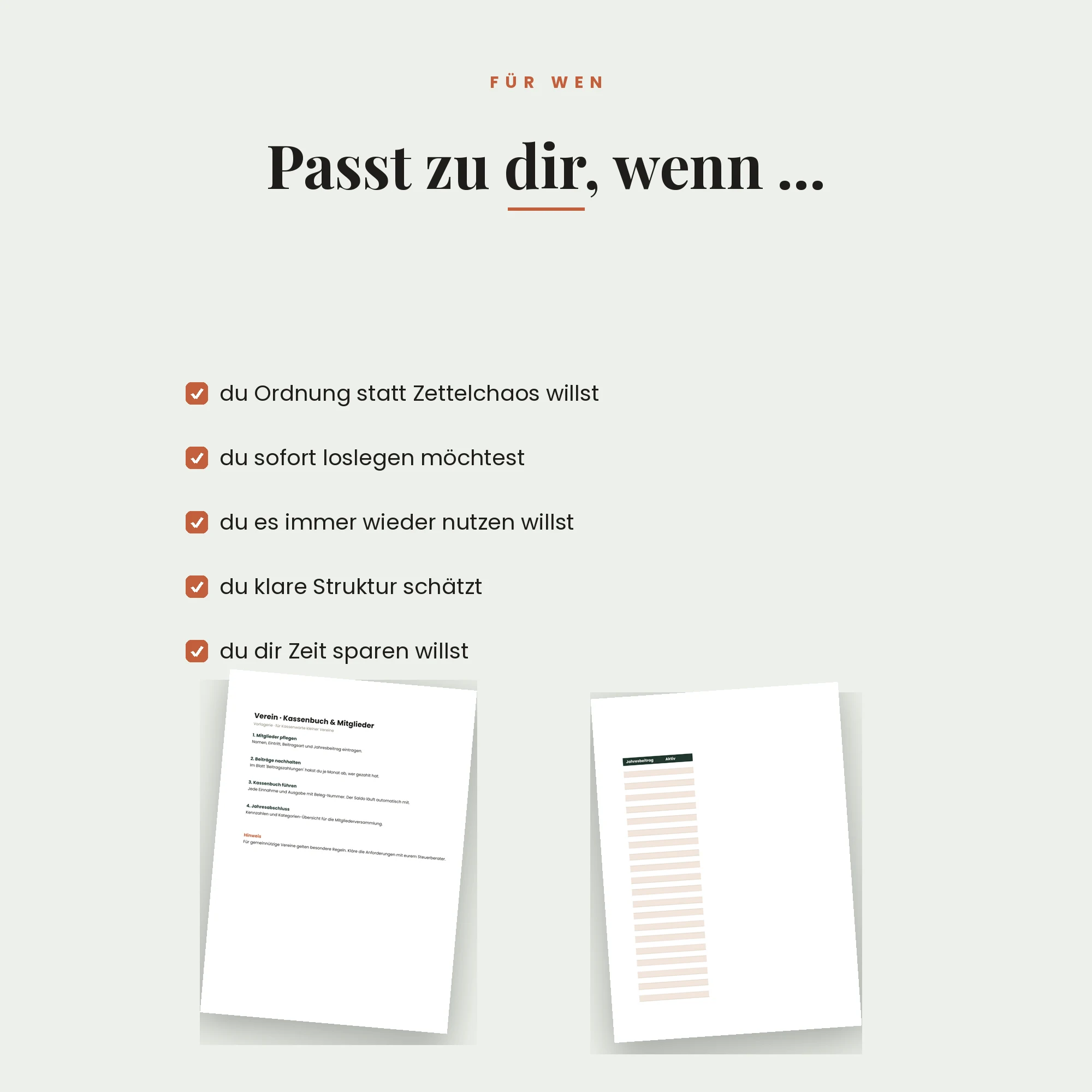Verein · Kassenbuch & Mitglieder – für wen die Vorlage passt