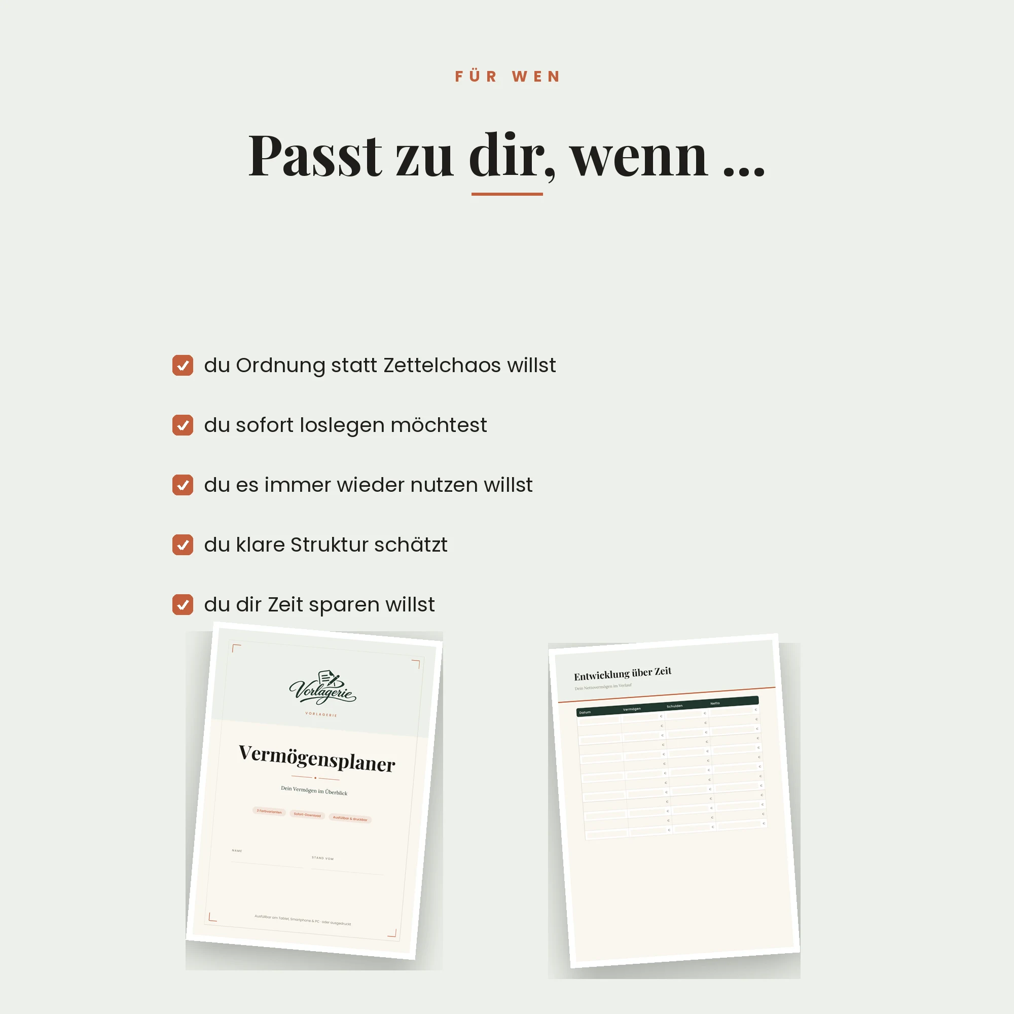 Vermögensplaner – für wen die Vorlage passt