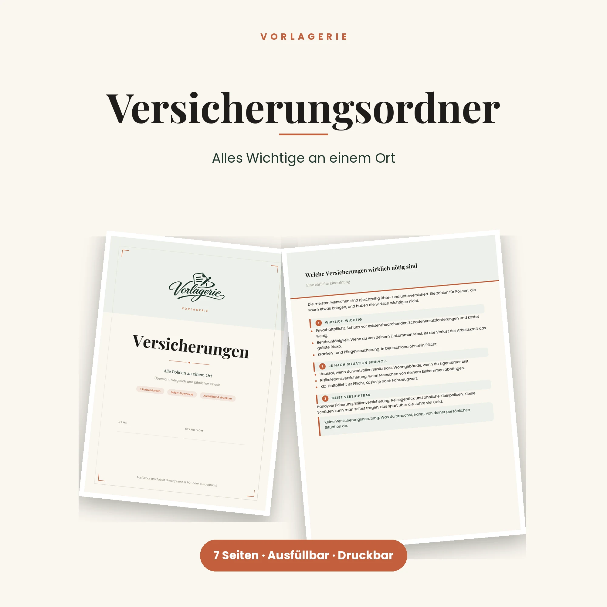 Versicherungsordner – Titelbild