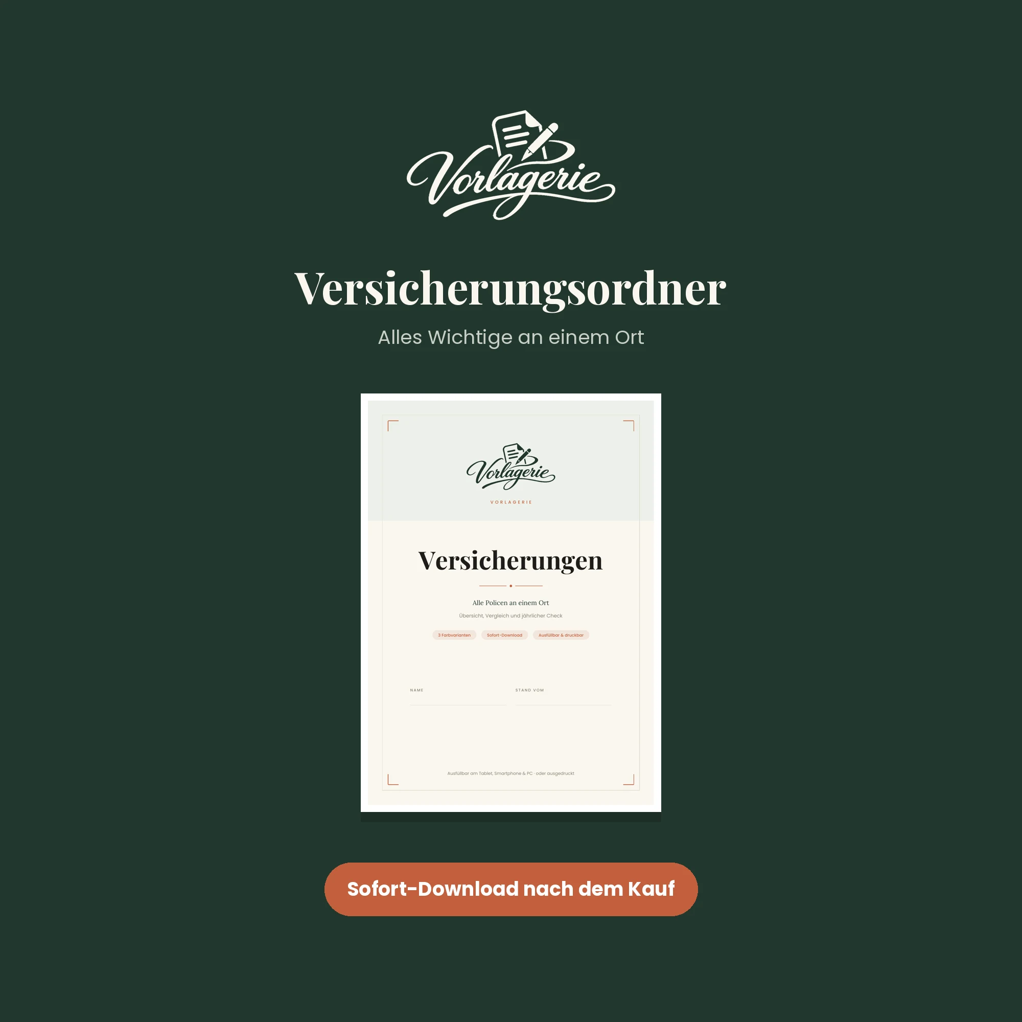 Versicherungsordner – Vorlagerie