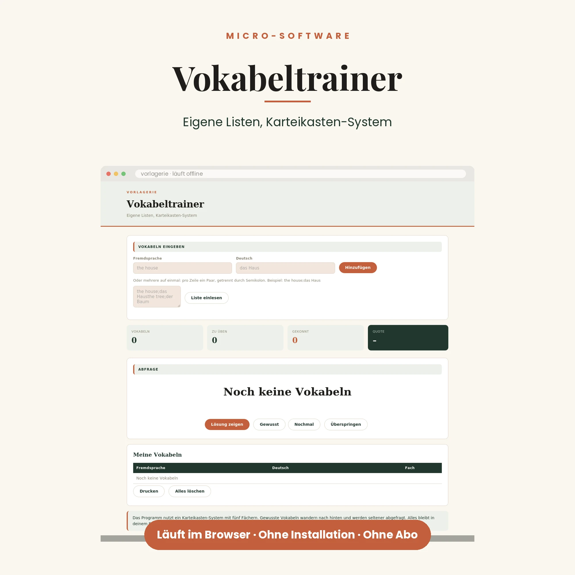 Vokabeltrainer – Titelbild