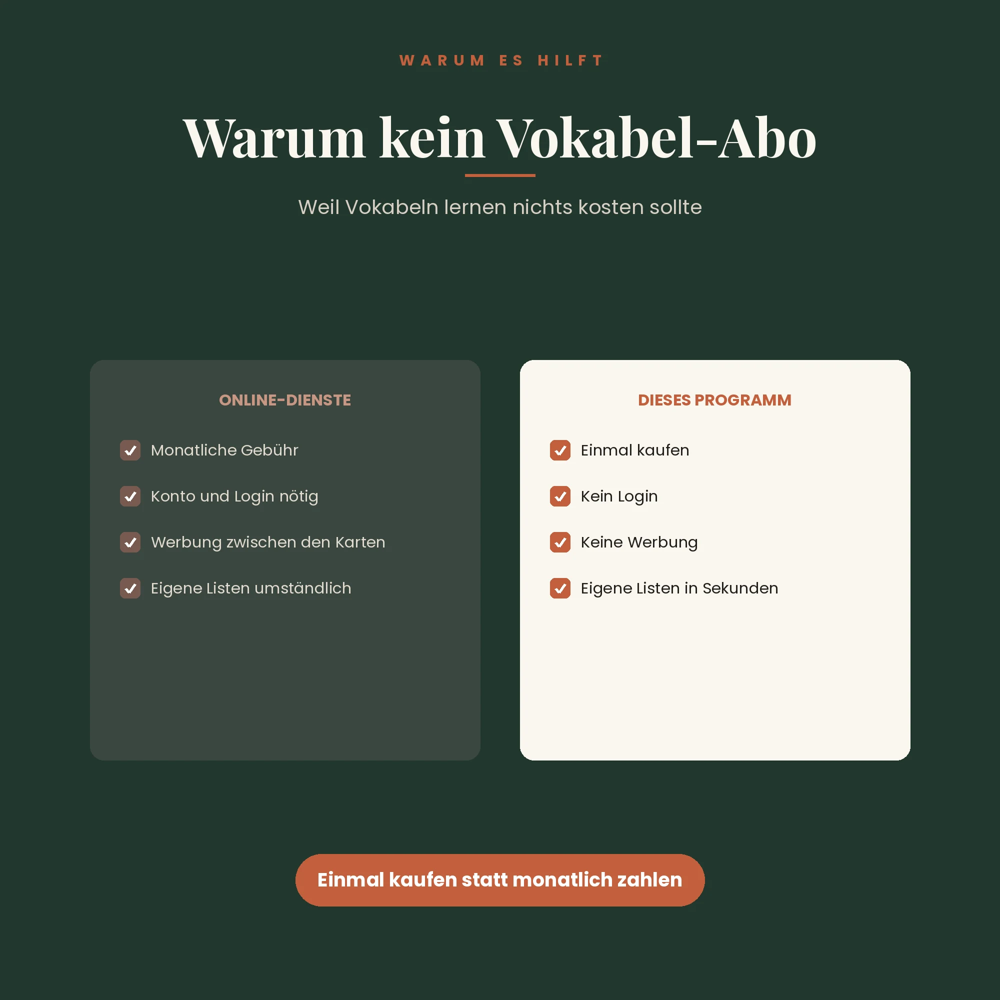 Vokabeltrainer – der Unterschied
