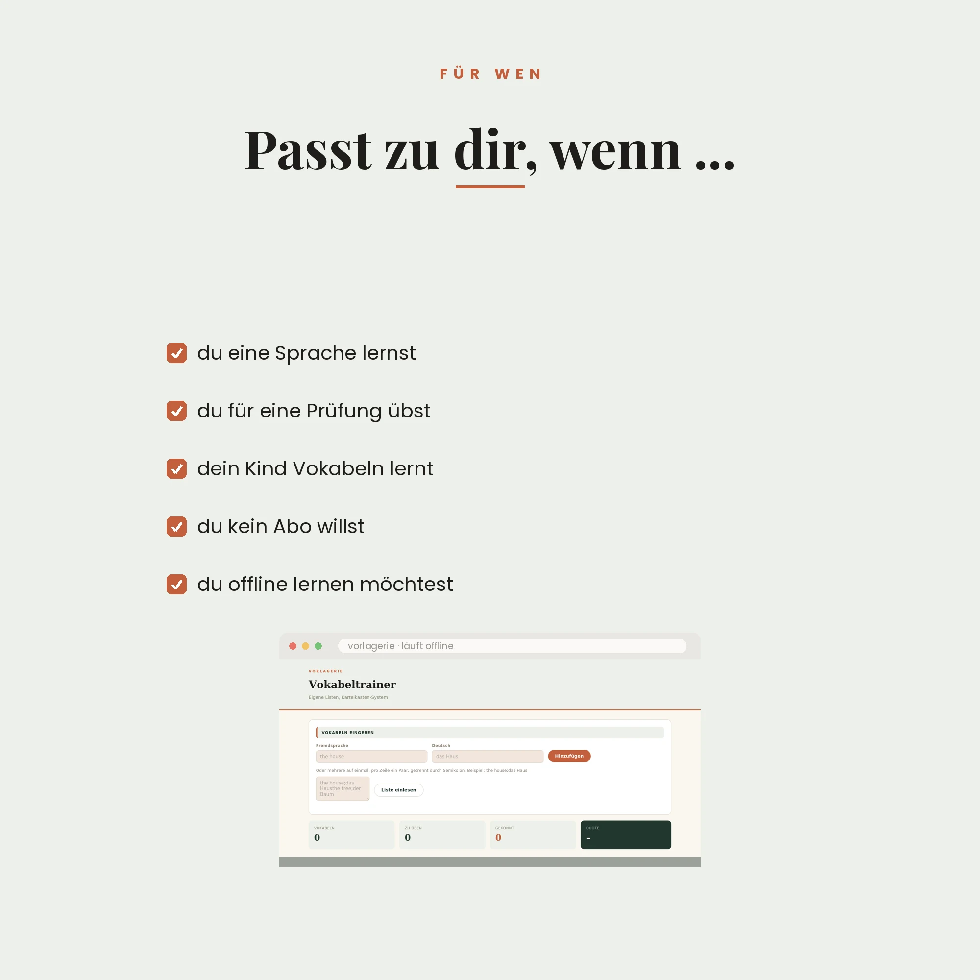 Vokabeltrainer – für wen es passt