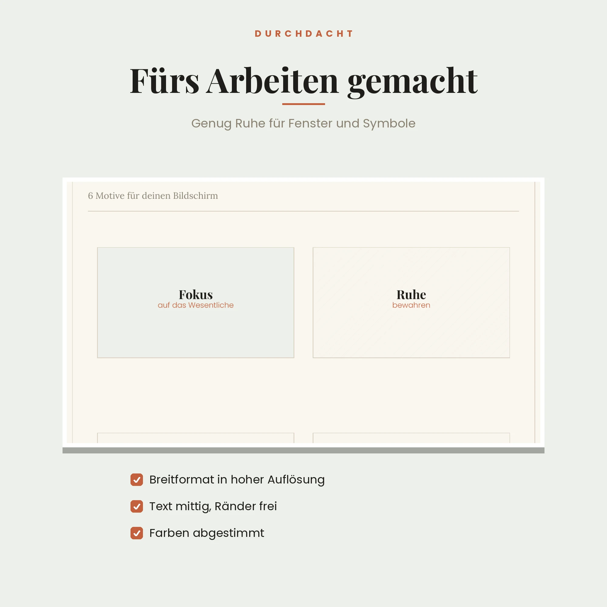 Desktop-Wallpaper, 6 Motive – Detailansicht