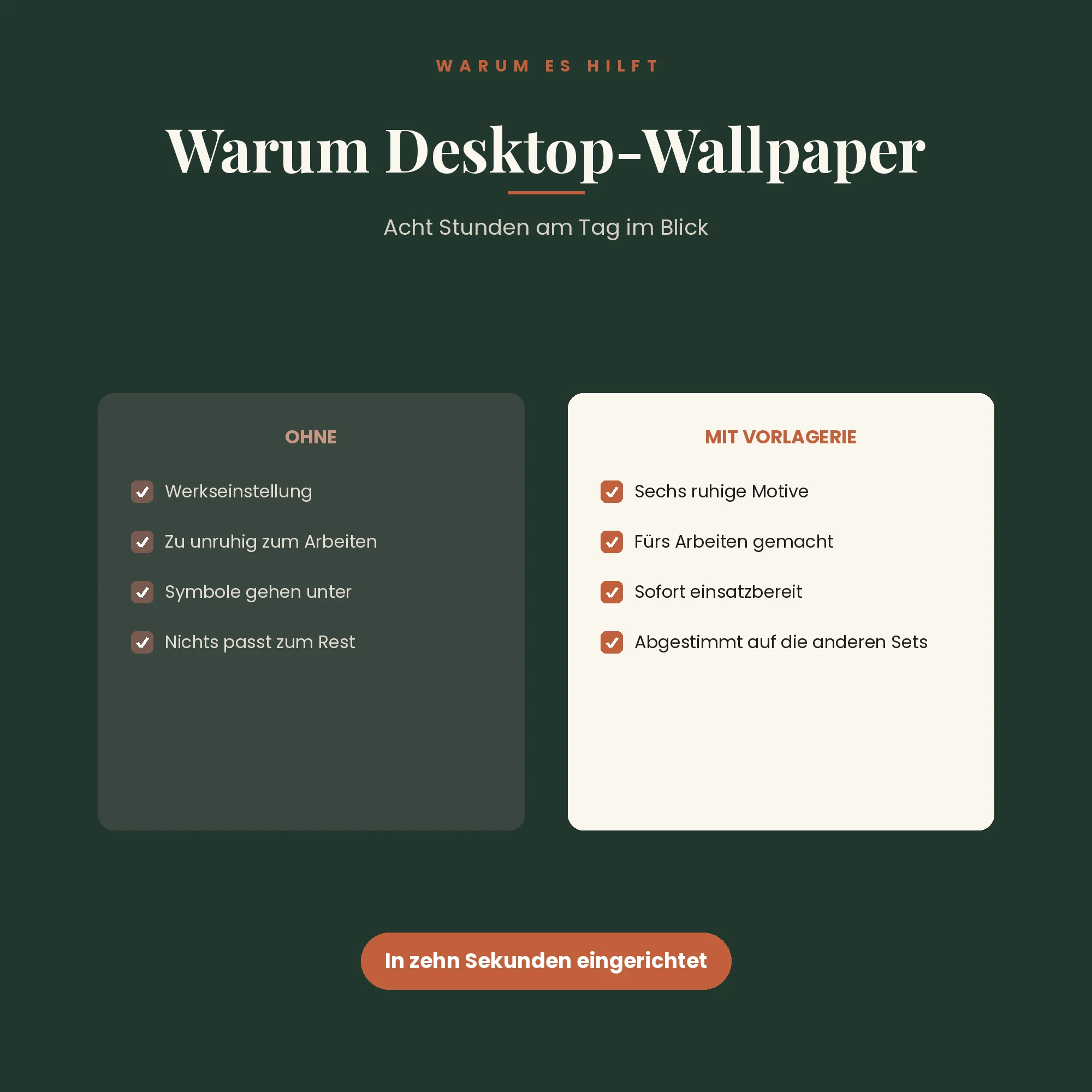 Desktop-Wallpaper, 6 Motive – der Unterschied