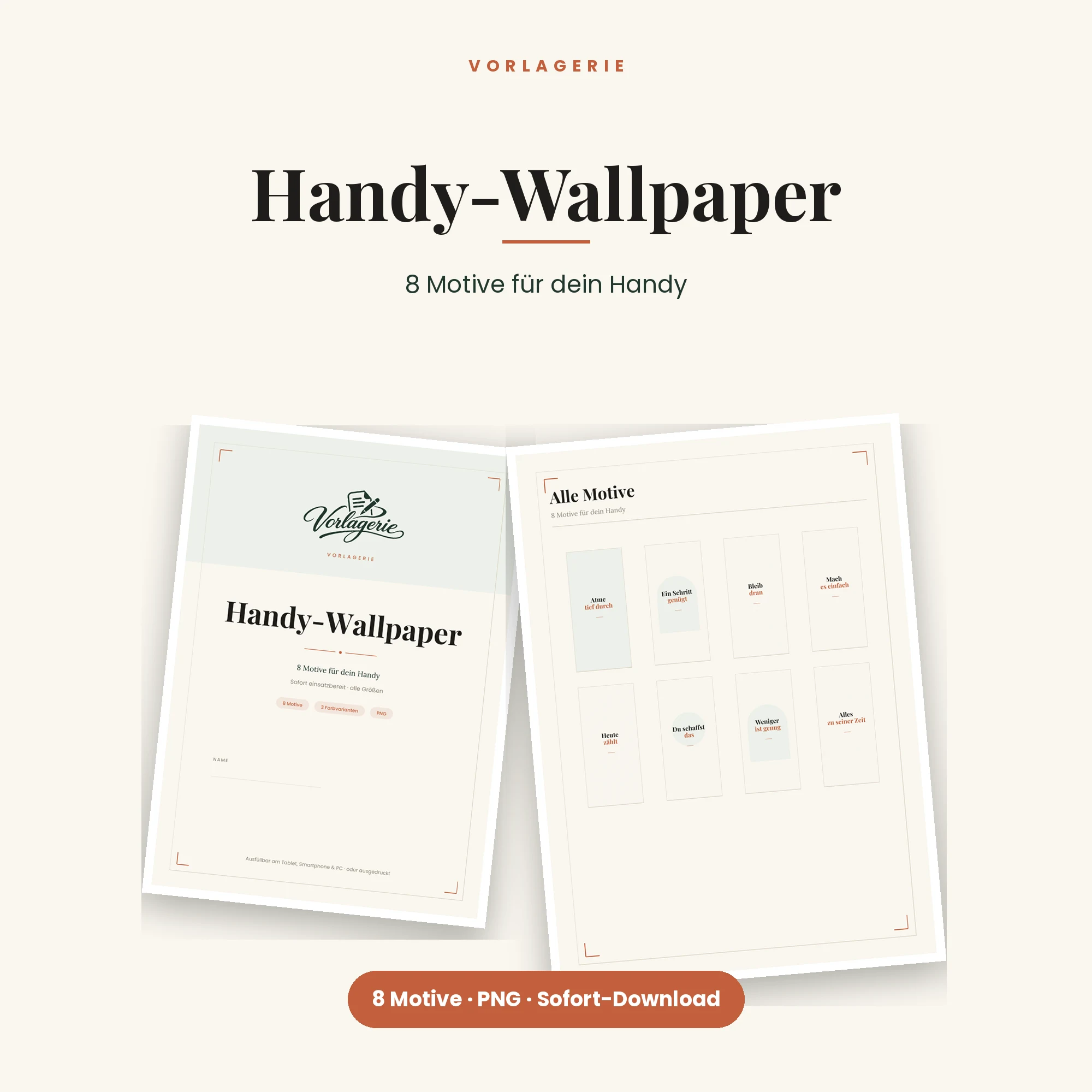 Handy-Wallpaper, 8 Motive – Titelbild