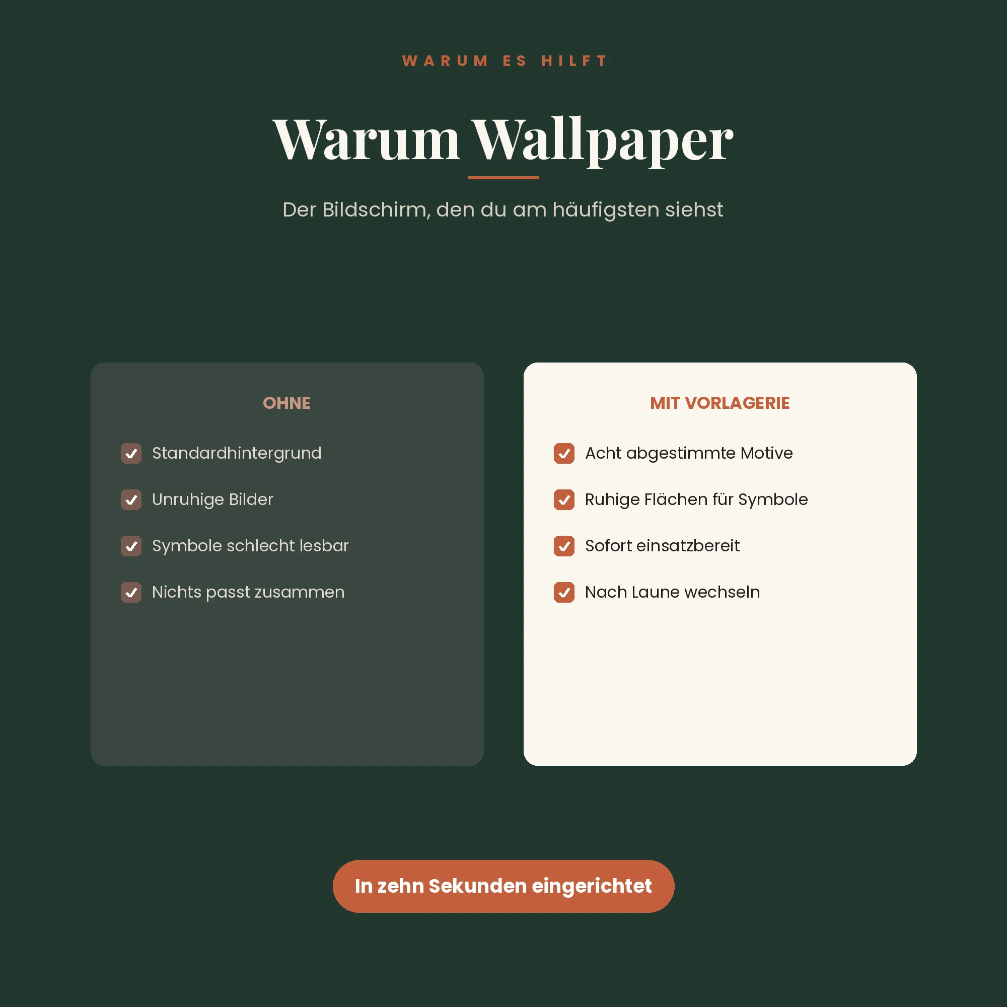 Handy-Wallpaper, 8 Motive – der Unterschied