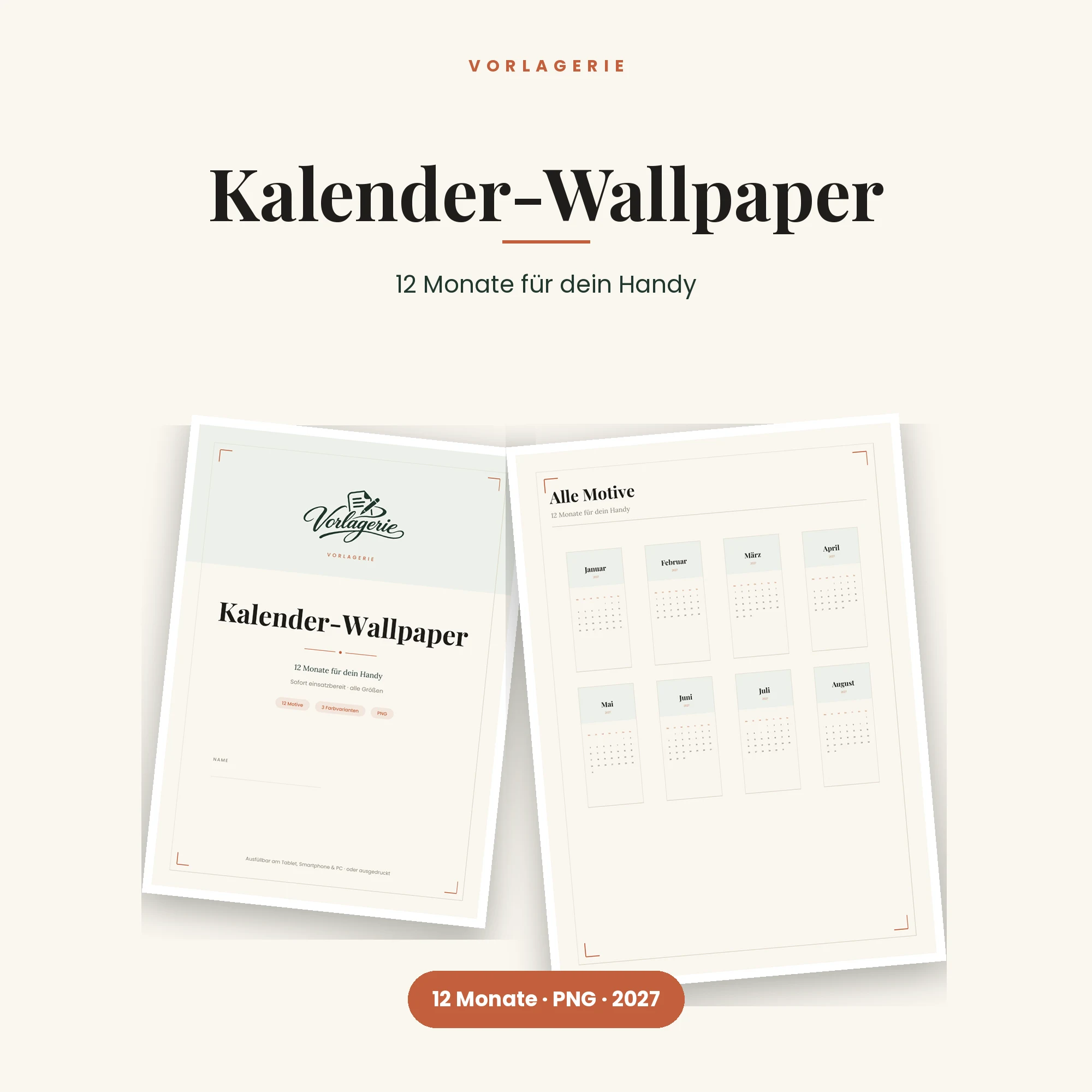 Kalender-Wallpaper 2027 – Titelbild