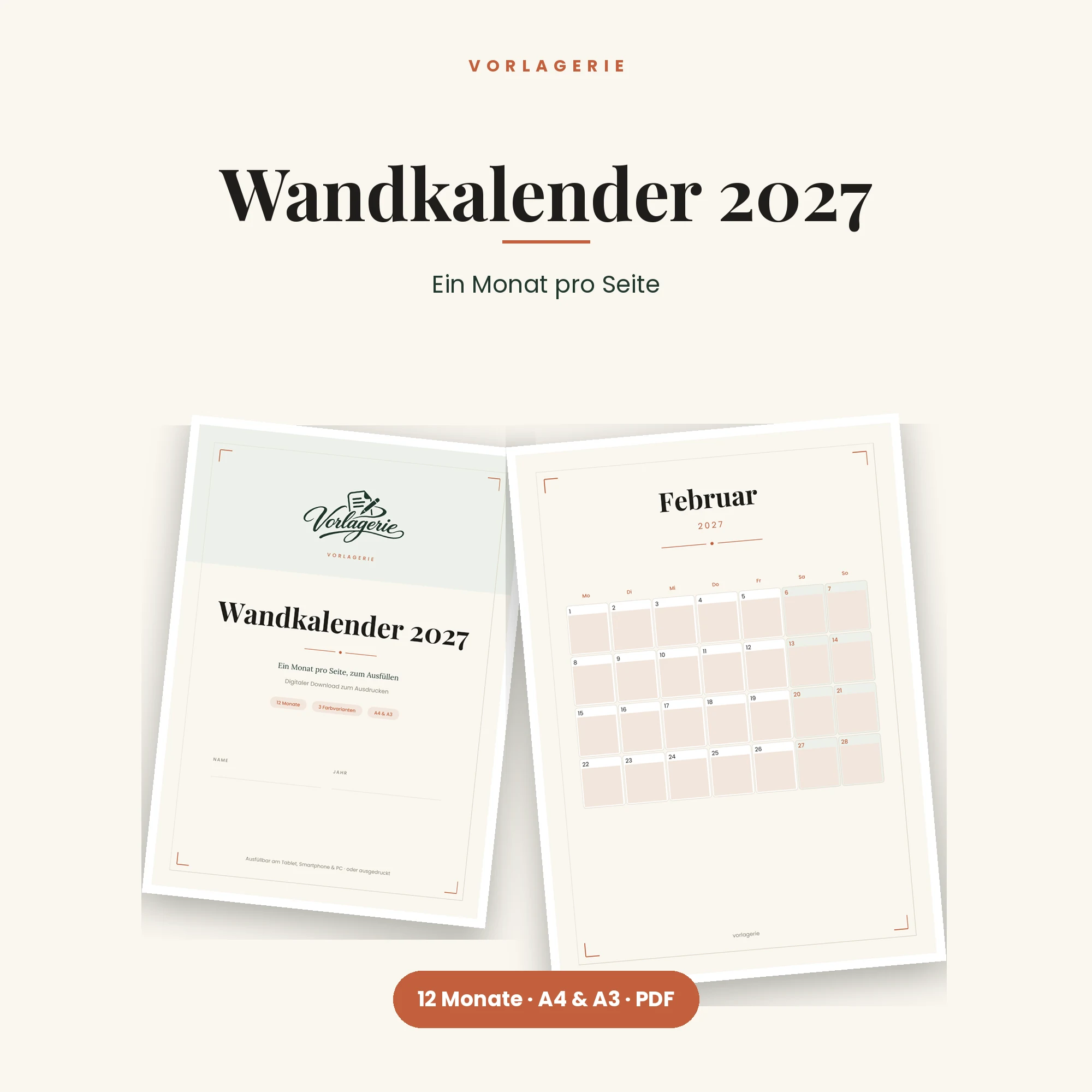 Wandkalender 2027 – Titelbild