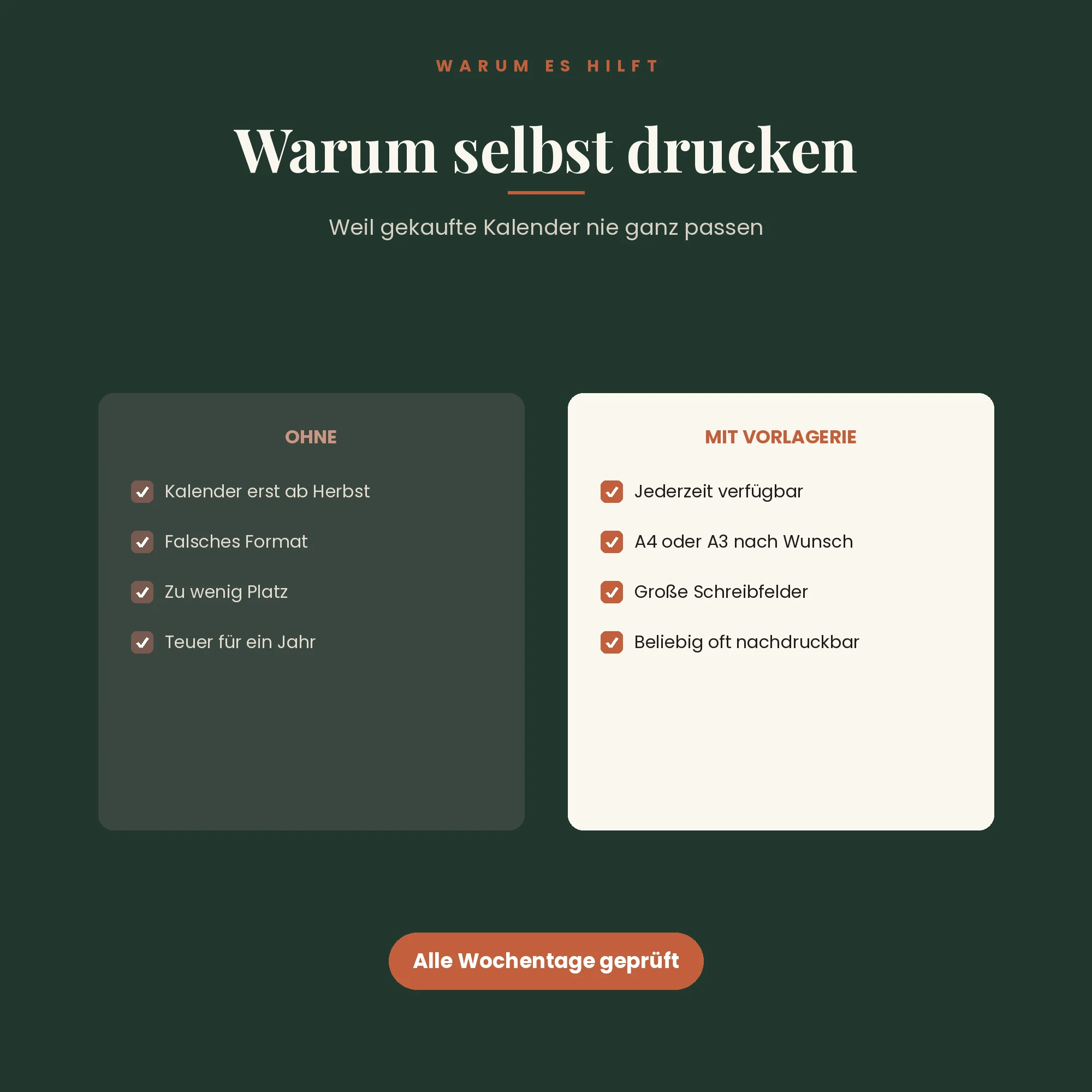 Wandkalender 2027 – der Unterschied