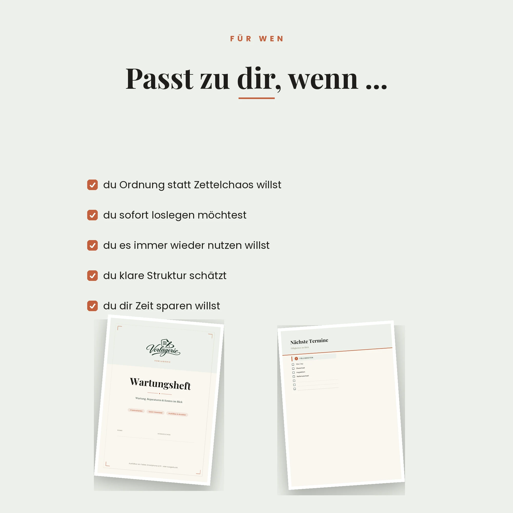Fahrzeug-Wartungsheft – für wen die Vorlage passt