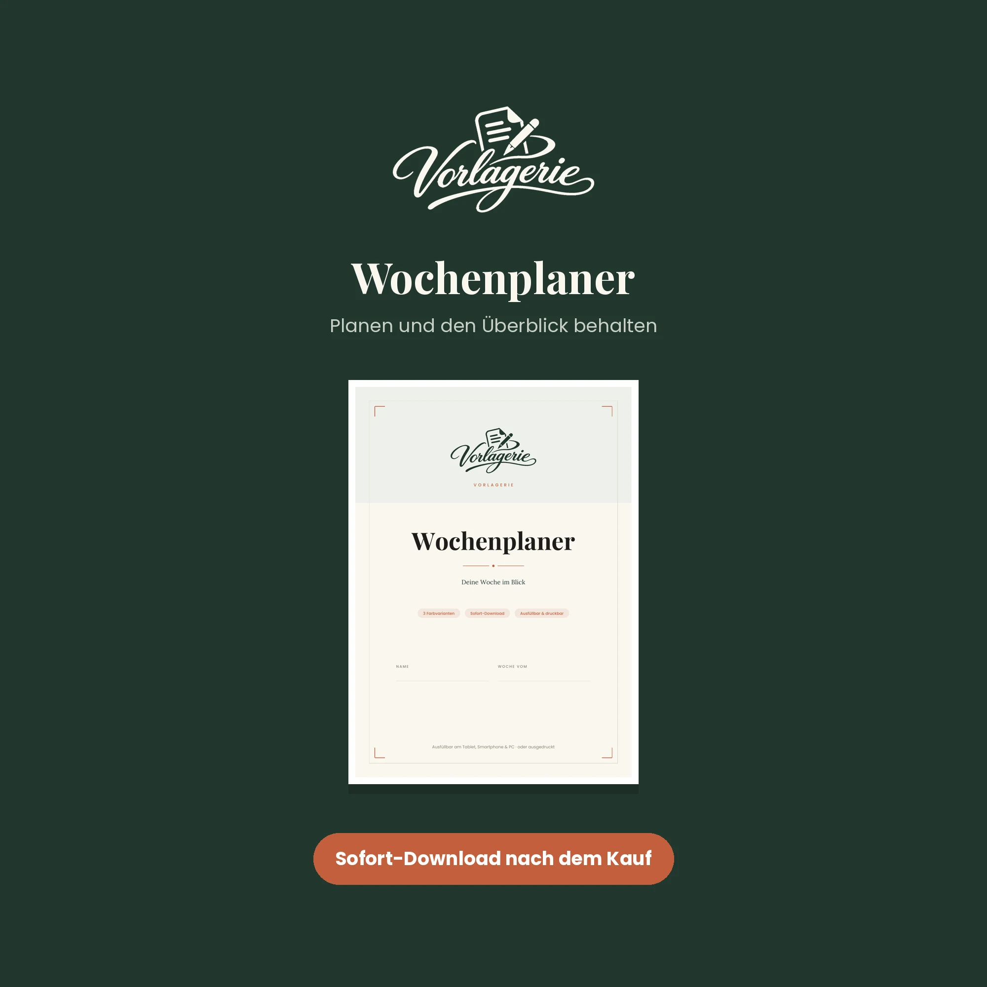 Wochenplaner – Vorlagerie