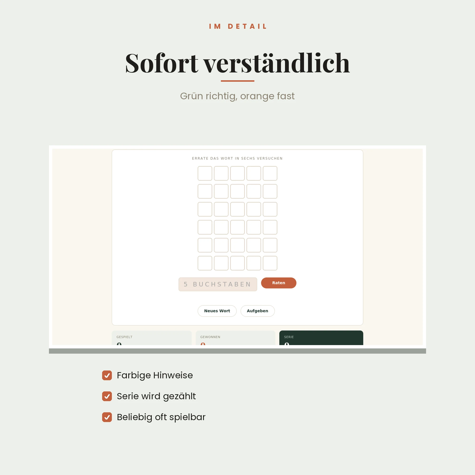Wörter-Rätsel – Detailansicht