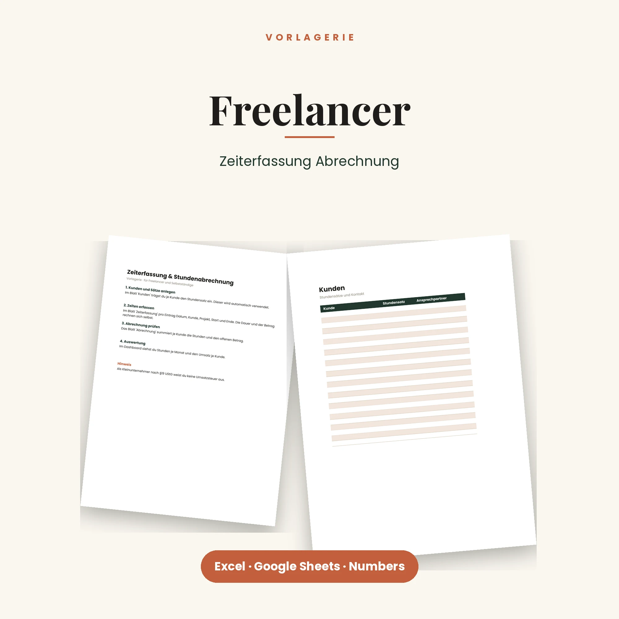 Freelancer Zeiterfassung & Abrechnung – Titelbild